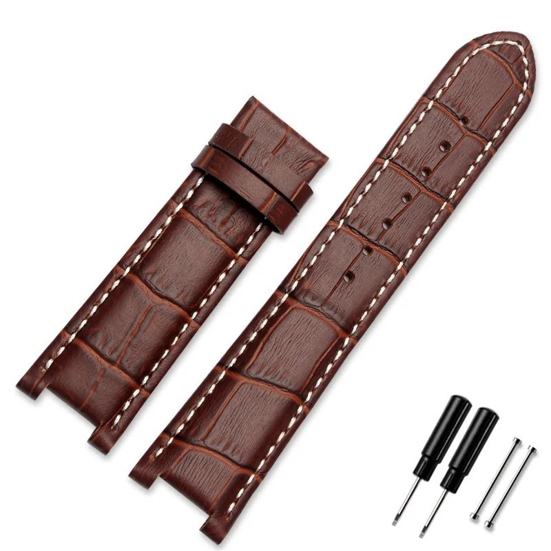 Genuine Leather Watch Strap Fit for Gc 22x13mm 20x11mm Notched Wristwatches Band