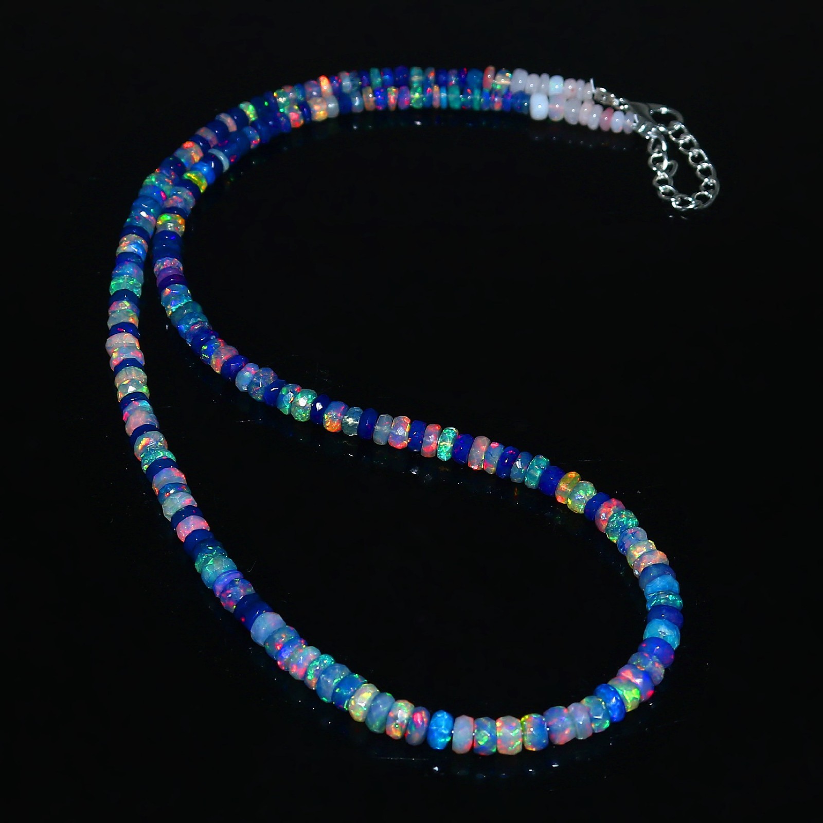Natural opal beads Rondelle Opal beads multi Color Opal Necklace Gift For her