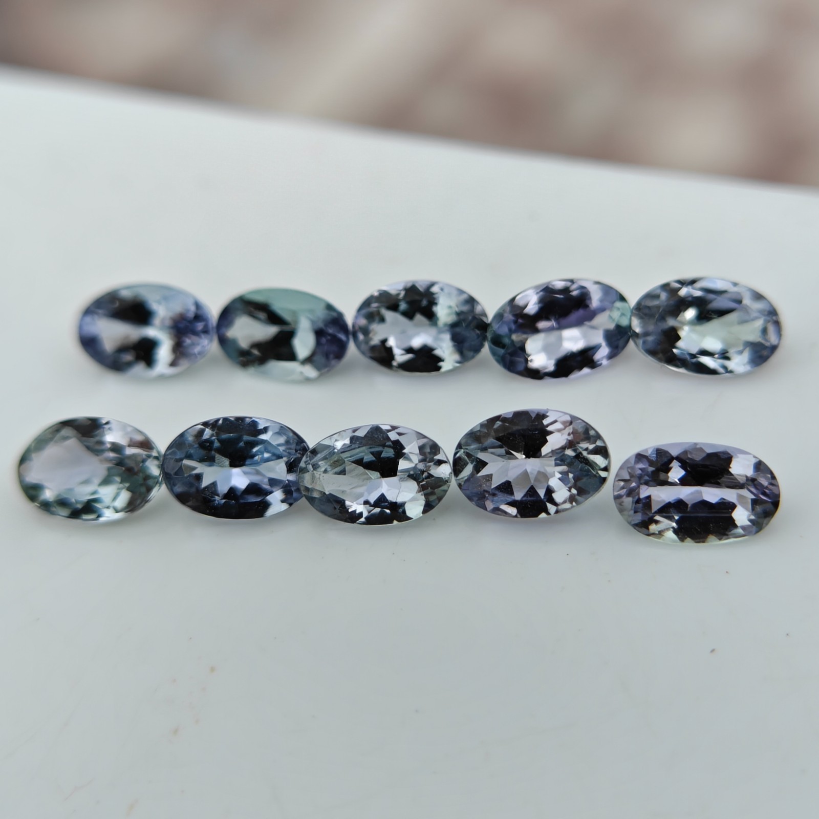 Bio Color 6x4mm Oval Zoisite Stone Lot 10 Pieces Layout Ideal For Jewelry