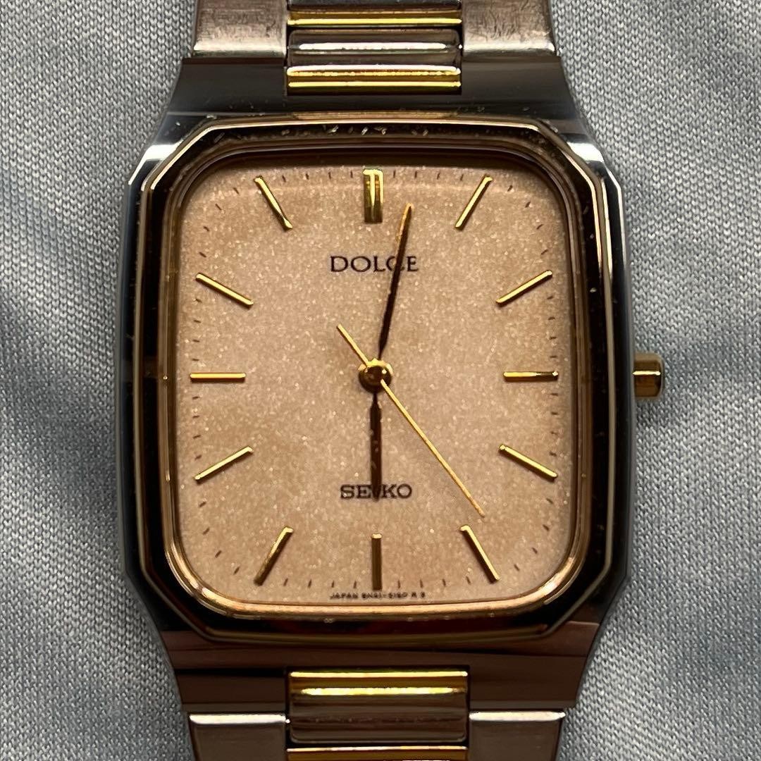 SEIKO Dolce 8N41-5140 Quartz Tungsten Genuine Bracelet Watch Working Pre-Owned