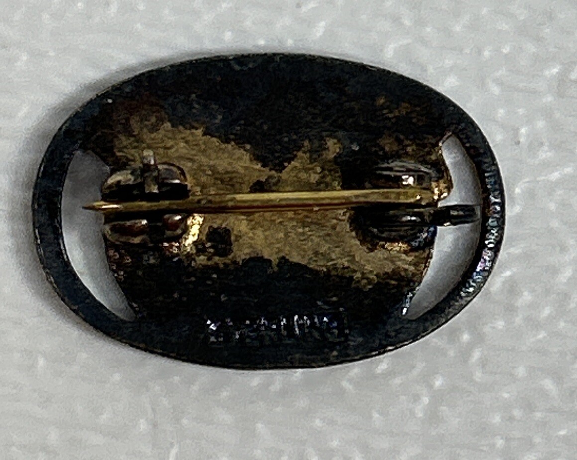 Vintage Sterling L.O.S. Of N.A. Rhinestone Pin