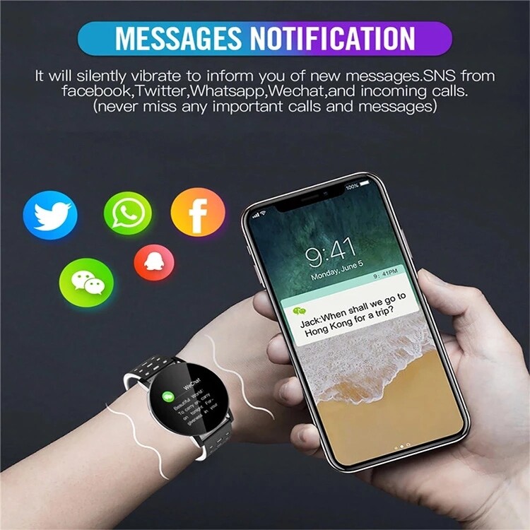 OEM SMART WATCHES D119 PLUS BRACELET WASH HEART RATE & BLOOD PRESSURE MONITOR