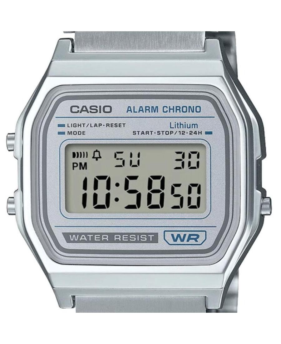 CASIO Men Digital Quartz Casual Watch Classic Dress Silver color Dial Waterproof