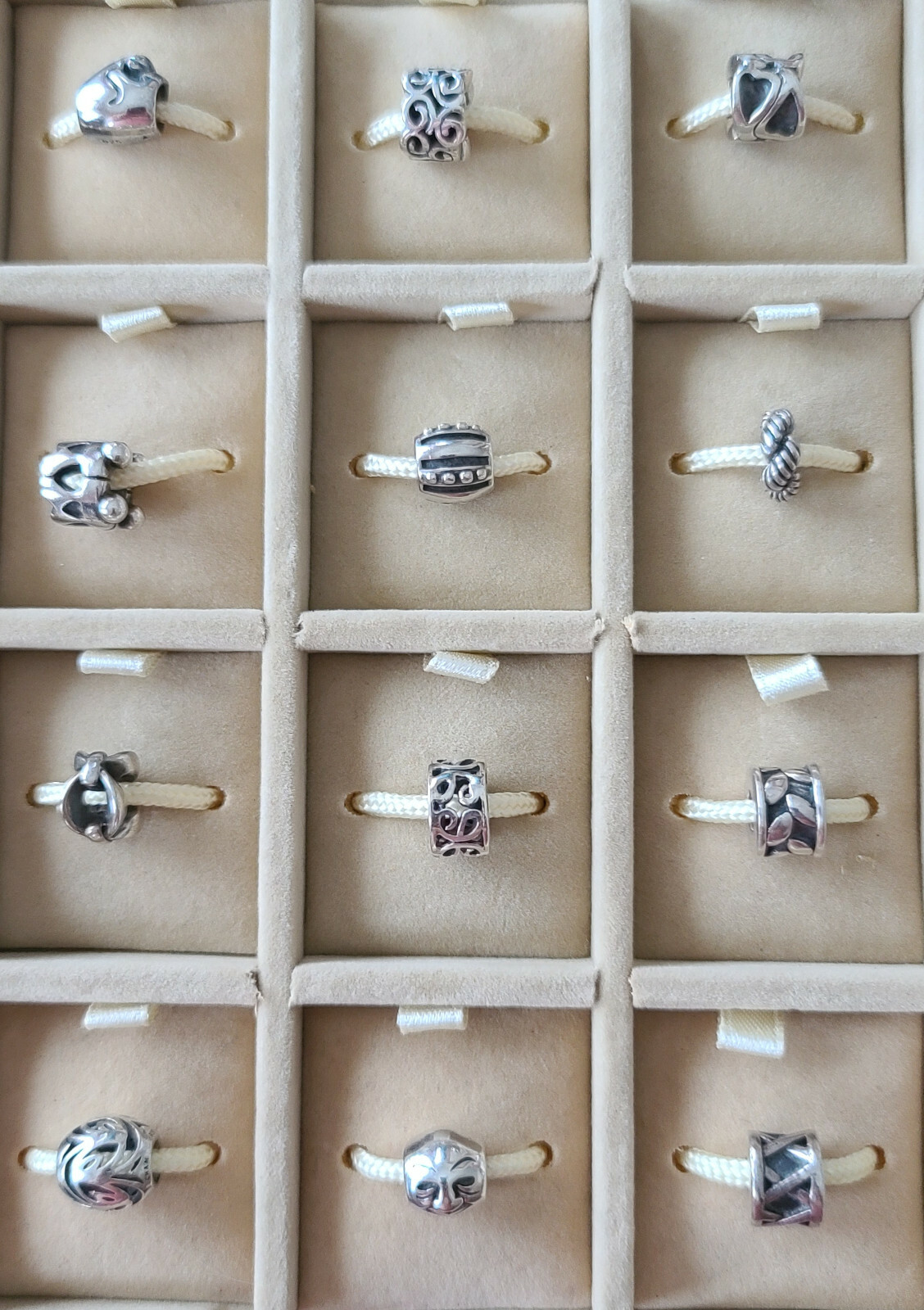 CHAMILIA DECORATIVE STERLING SILVER CHARM BEADS -YOUR CHOICE- Retired msrp $35