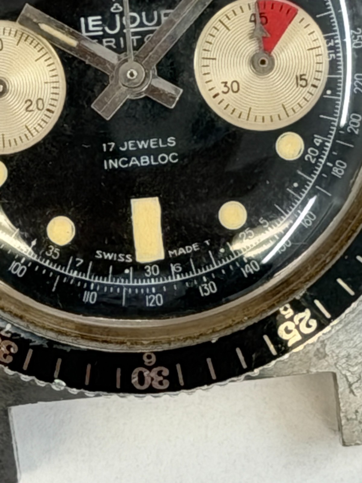 Vintage 1960’s Le Jour Triton 2-Reg. Chronograph w/Original Dial! Landeron 248