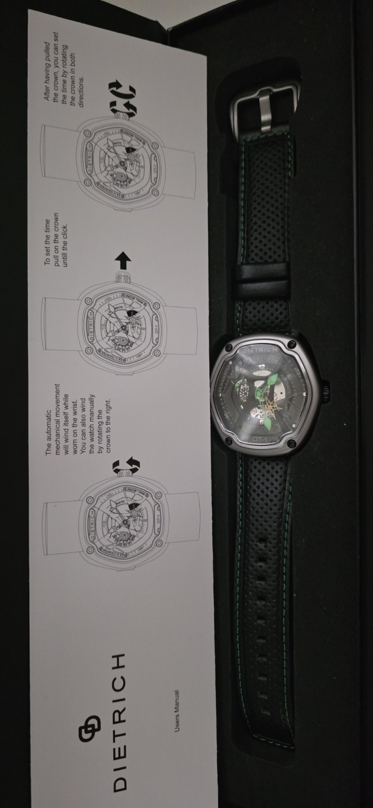 NEW / UNWORN Dietrich OT-1 Organic Time – 1st Gen Slim Box – 3 Straps