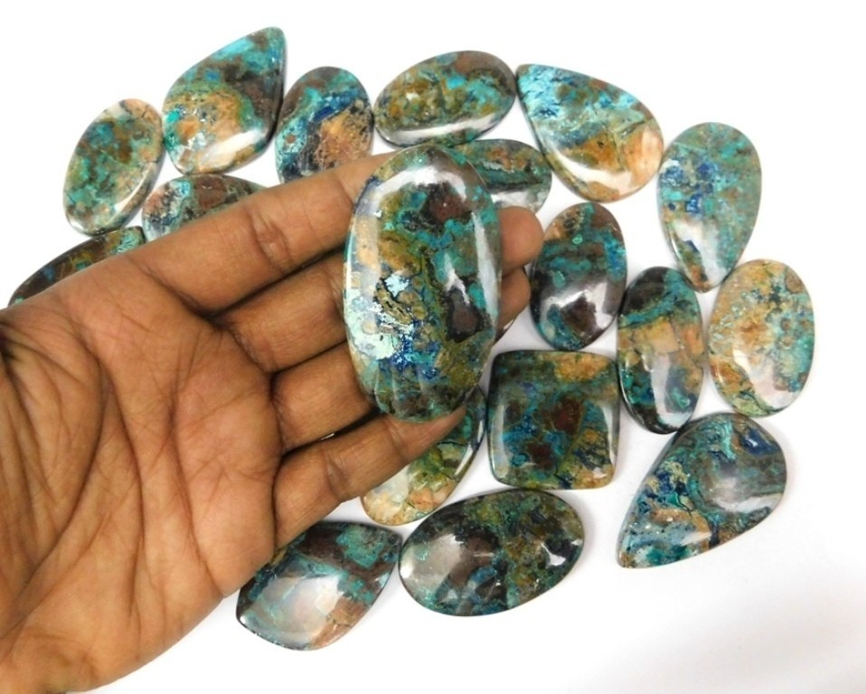 Beautiful Shattuckite Cabochon Gemstone For Making Jewelry Wholesale Lot 71584