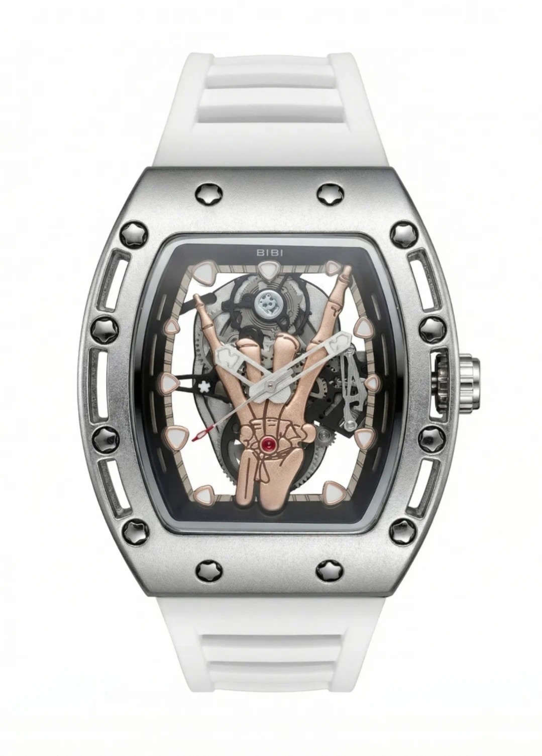 BIBI B0291 Grey Case With White Strap