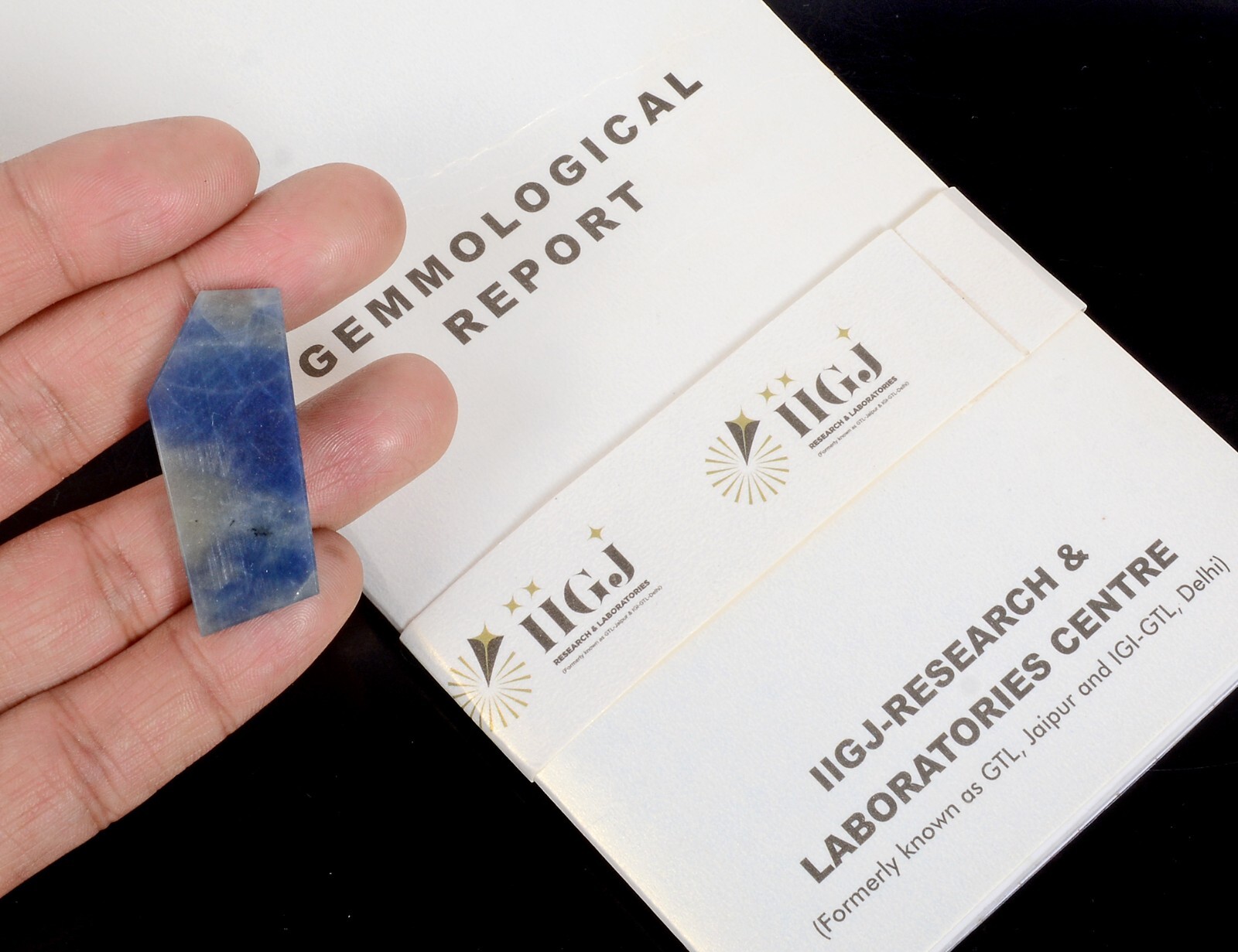 46.44 Cts GTL Certified Rare Untreated Blue Gray Sapphire Uncut Rough Loose Gem