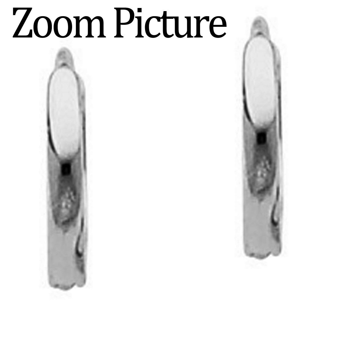 14K Solid Italian White Gold Small 1.5mm Plain Unisex Huggies Hoop Earrings 1/4″
