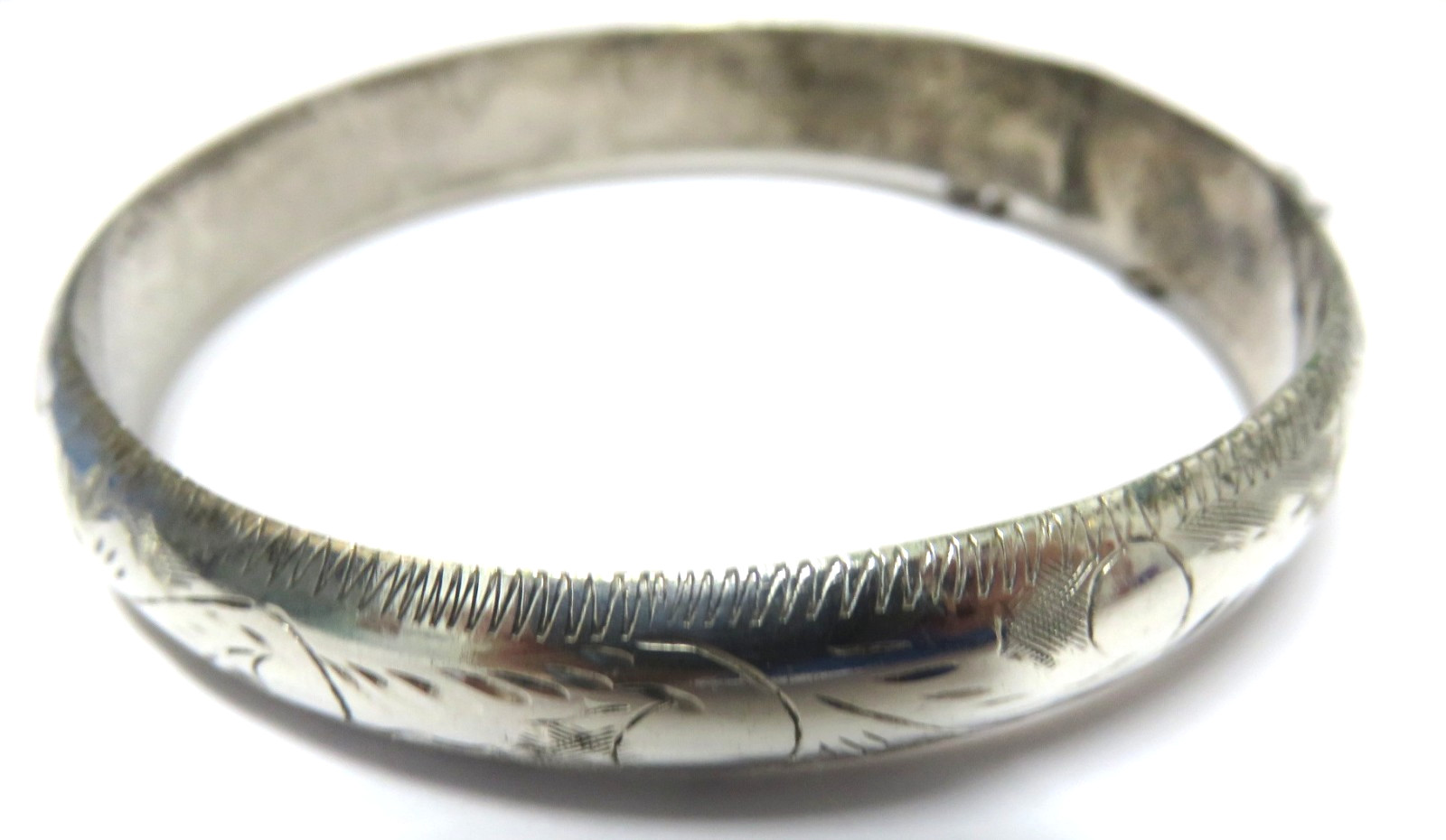 Sterling Silver Bangle Bracelet, 925, 2-1/2″ Diameter, 12 grams