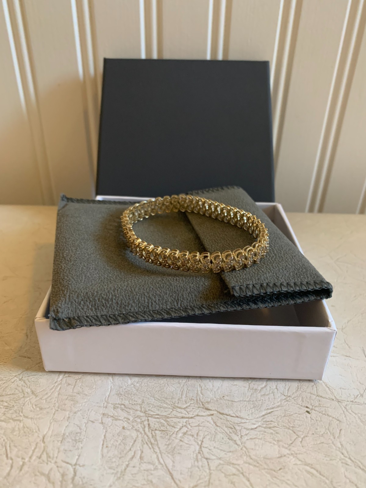 10k Solid Yellow Gold 4.0 ctw Diamond S Link Band Tennis Bracelet 7.0” MOTIVATED
