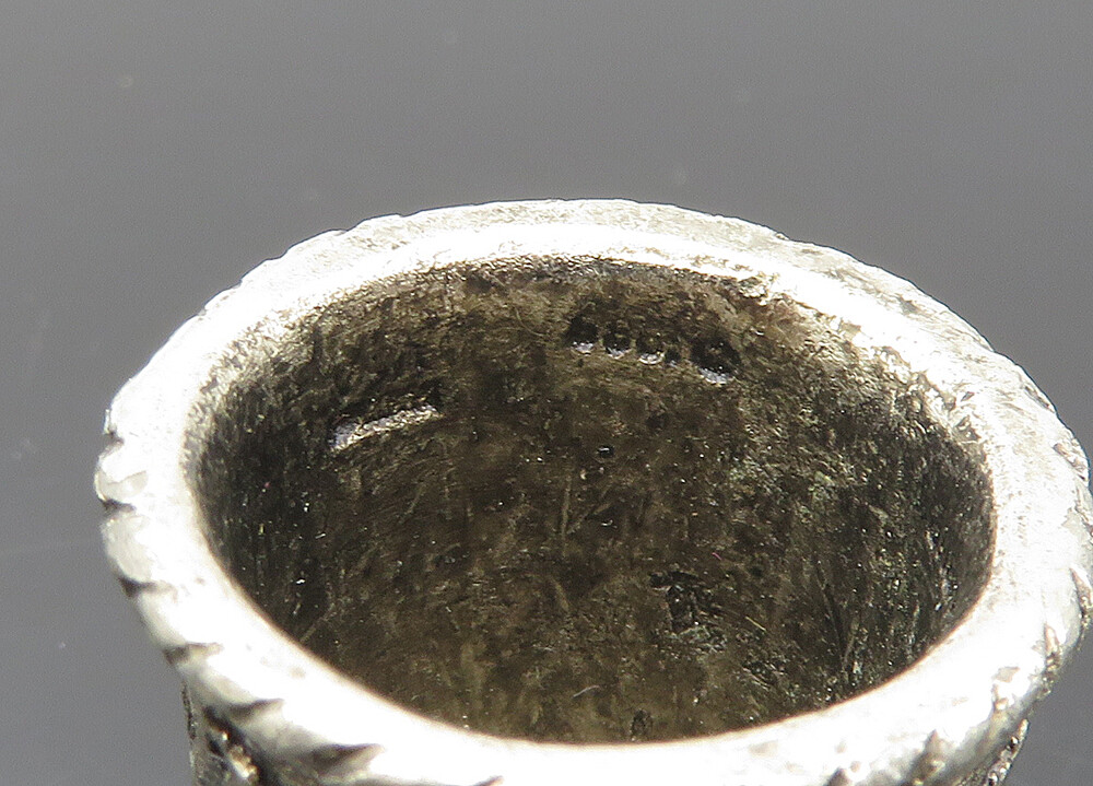 925 Sterling Silver Vintage Dark Tone Las Vegas Sewing Thimble TR2859