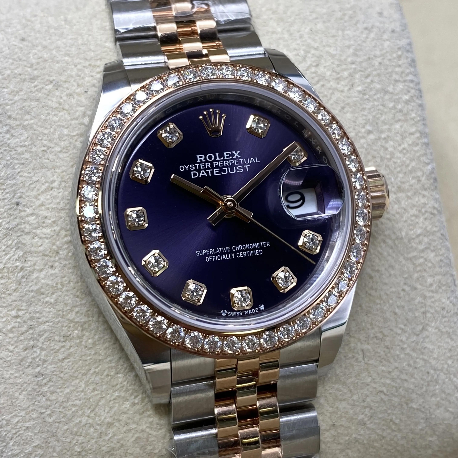 Rolex Datejust 28mm 279381RBR Aubergine Diamond Dial Automatic Watch B&P 2023
