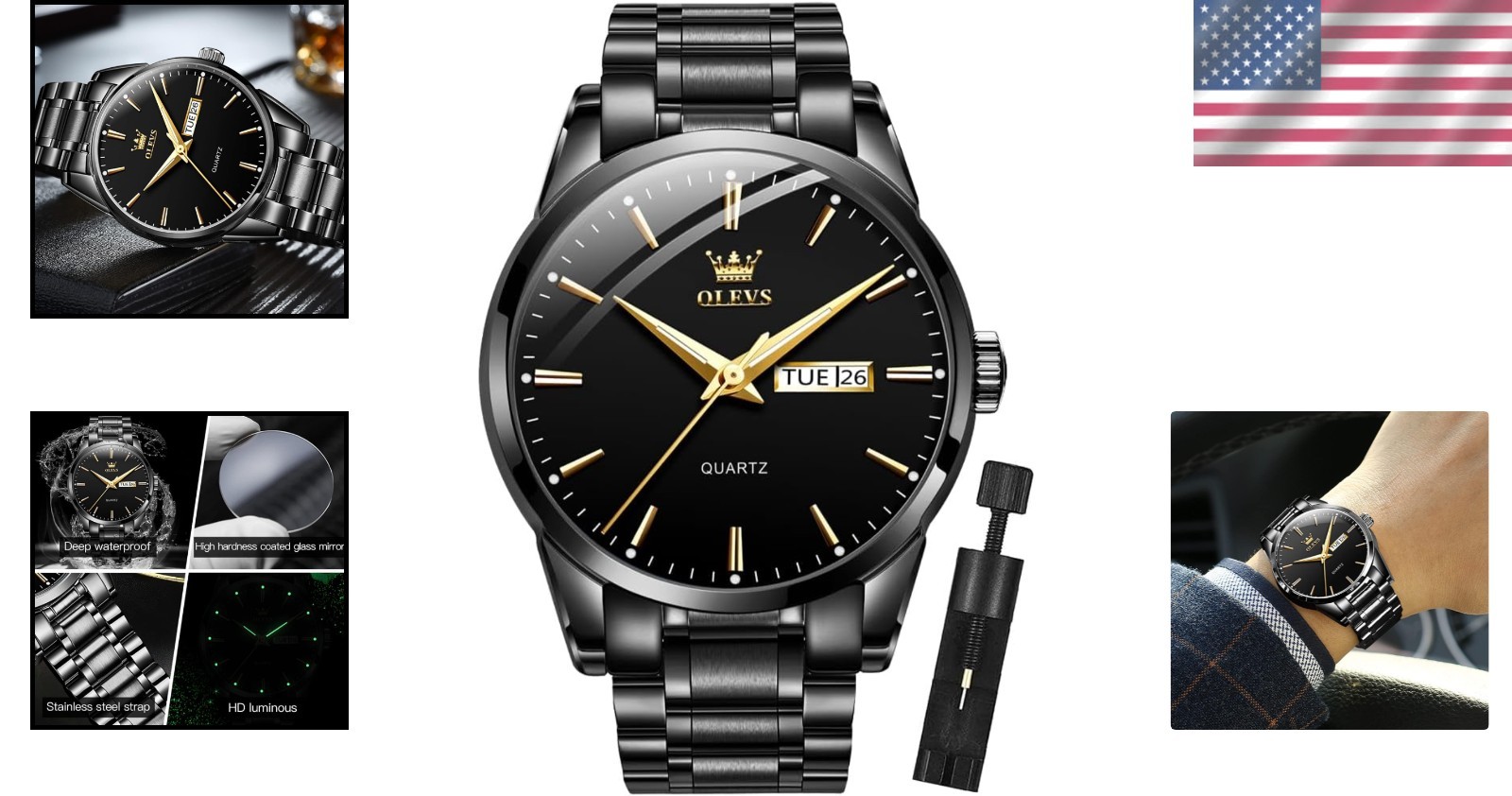 Sophisticated Gold Indexed Analog Watch for Men – Quartz Precision & Style