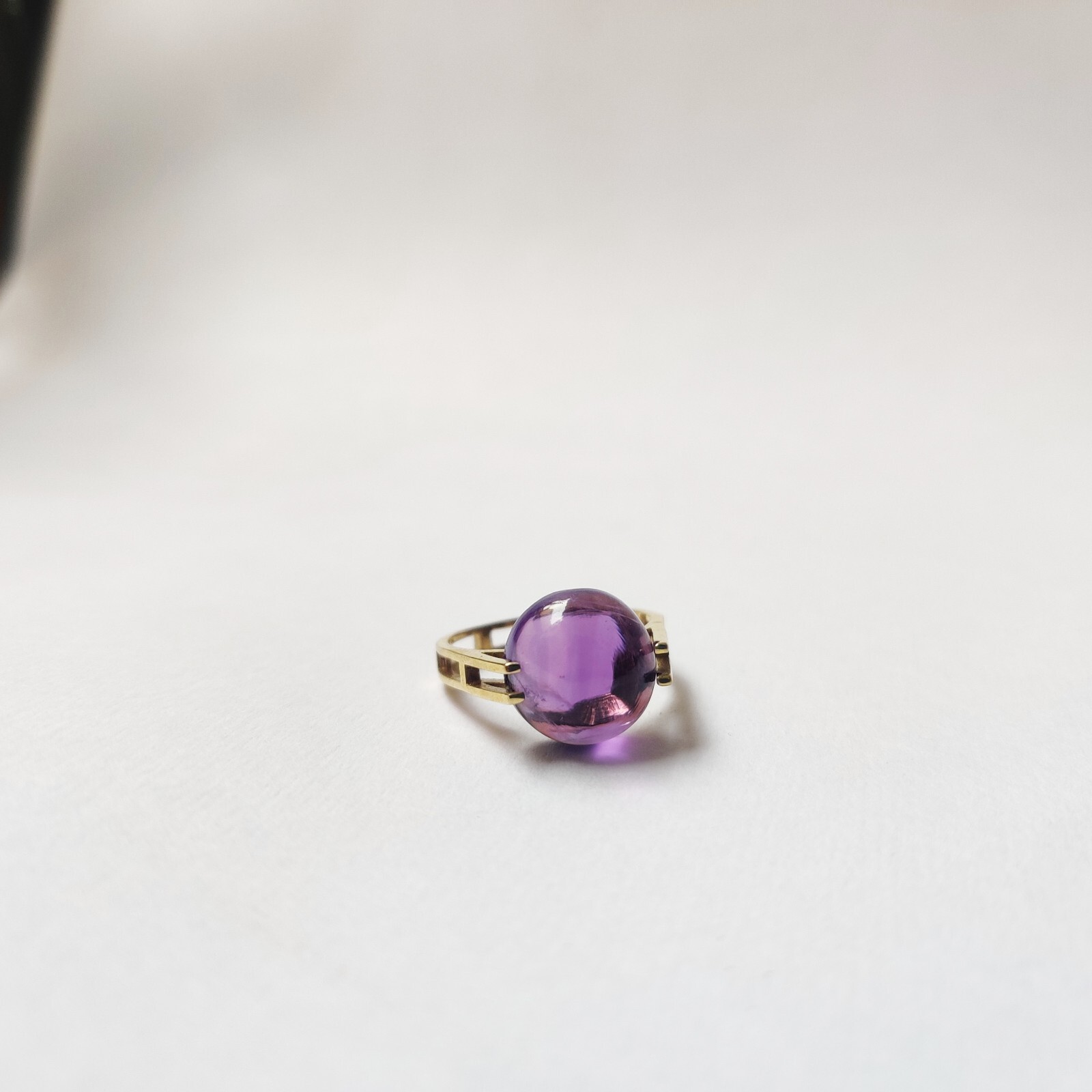 925 Starling Silver Created Amethyst Ring Size 7 Handmade Art And Deco Victorian