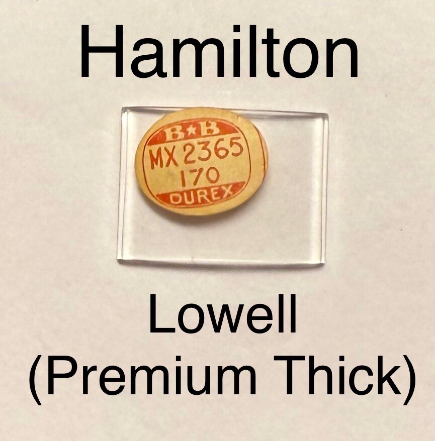 NOS Vintage 1930s Hamilton Lowell Premium Thick Glass Watch Crystal