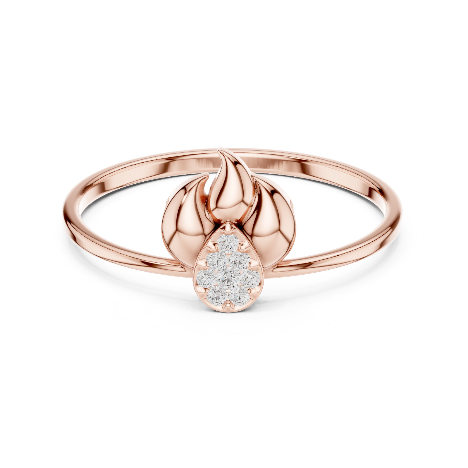 Natural Certified Round Cut Diamond Luxury Designer Style Ring 14K Gold Over