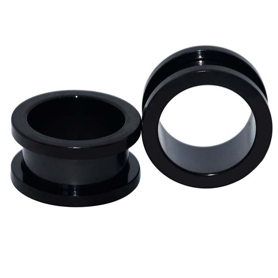 2PCS Stainless Steel Ear Gauges Plugs Screw Fit Flesh Tunnels Hollow Expanders
