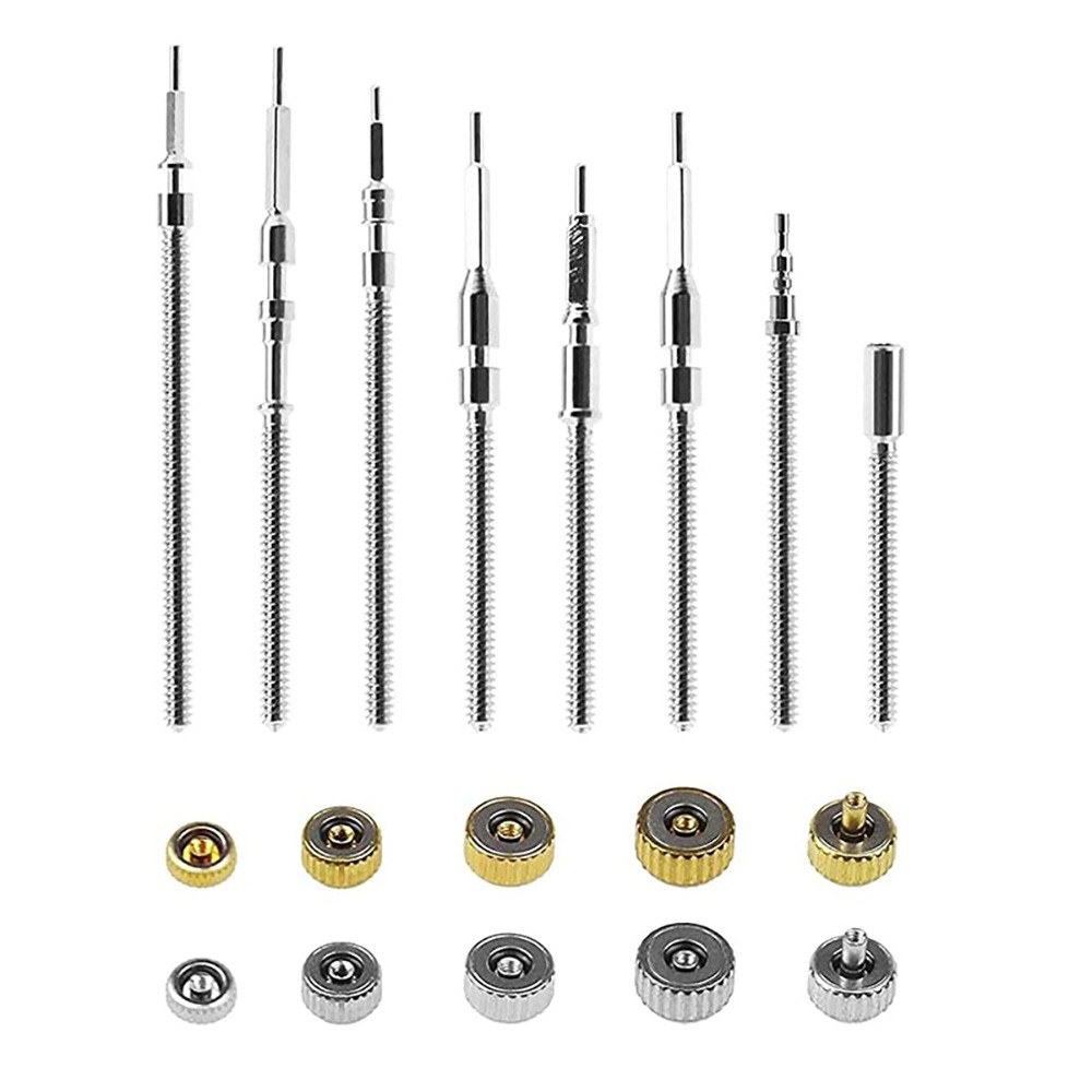 170 PCS Watch Crown Spring Bar Set Watch Stem Extender Crowns Repair Replacement
