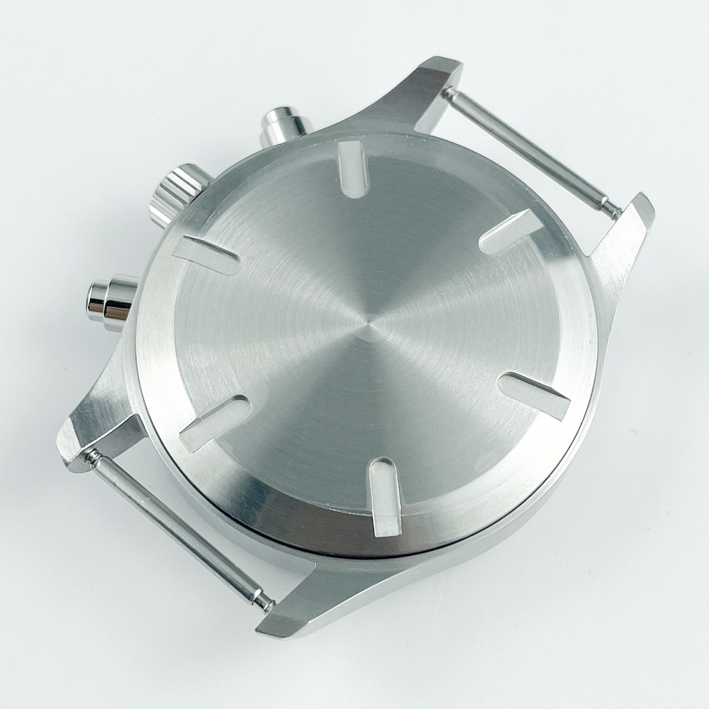 45mm Pilot Chronograph Watch Case Sapphire Crystal for Miyota 0S00