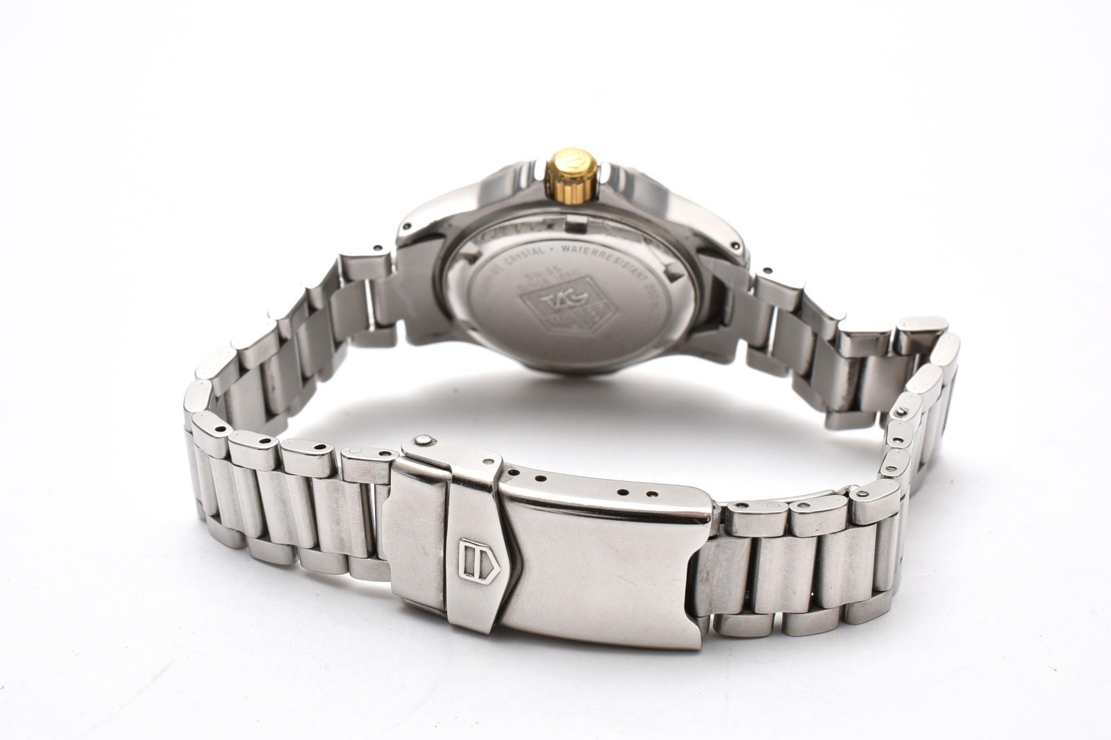 Vintage [N MINT] TAG Heuer 4000 Pro 200m 995.408 Gold Dial Silver Women’s Watch