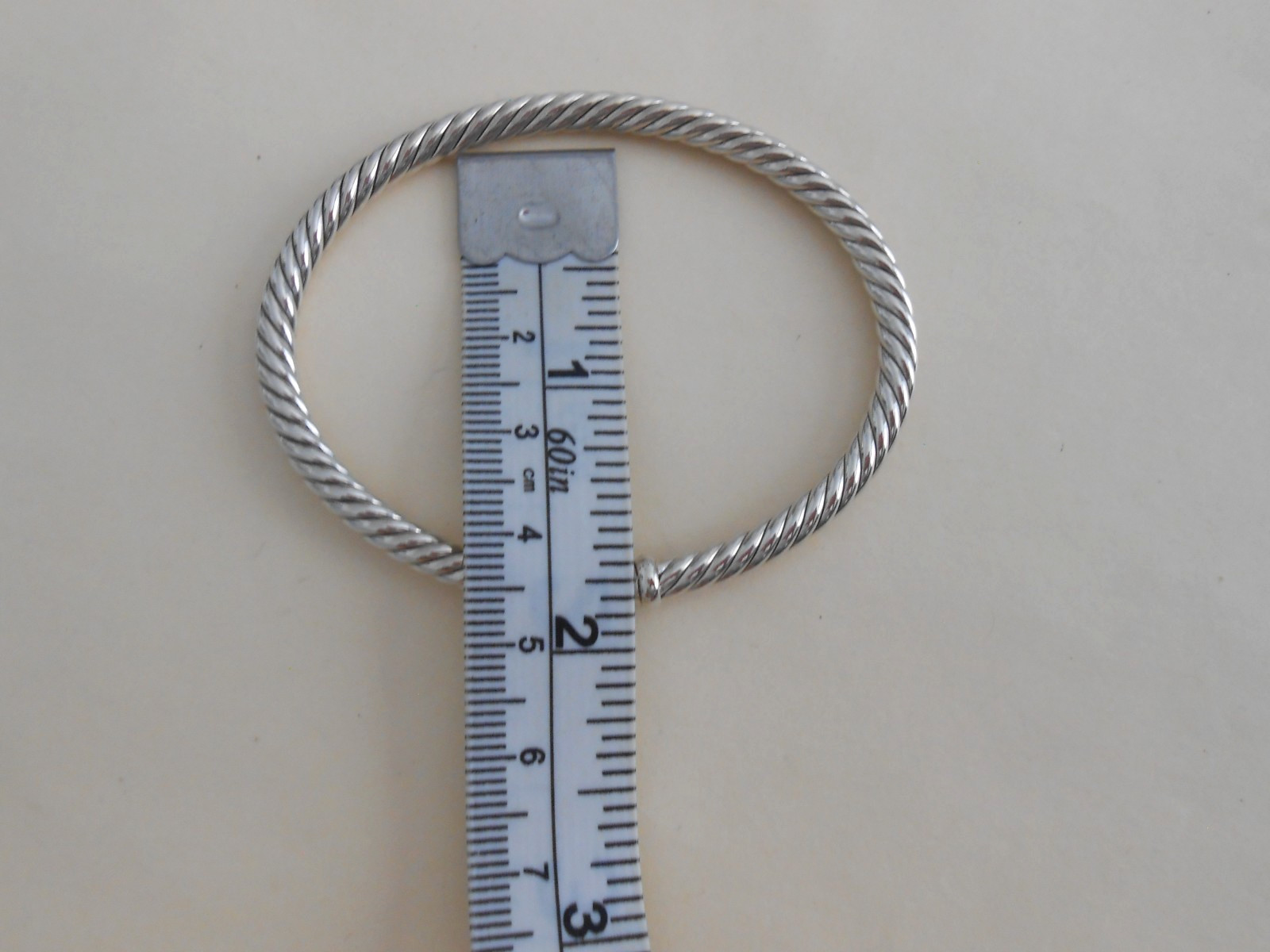 New David Yurman sterling Silver 4mm Cable Flex Bracelet 6.75″
