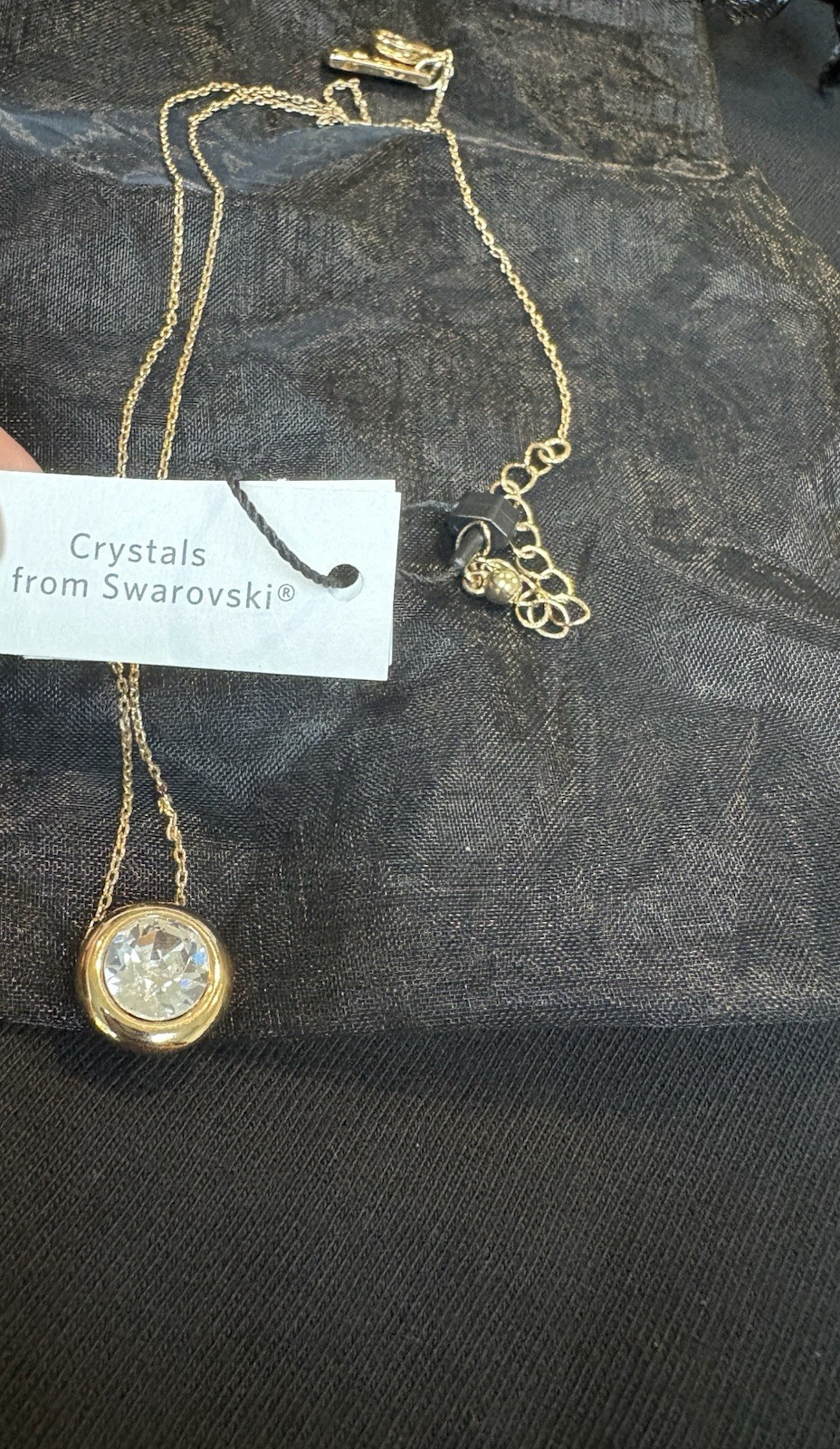 Swarovski Crystal Round Pendant Necklace – New