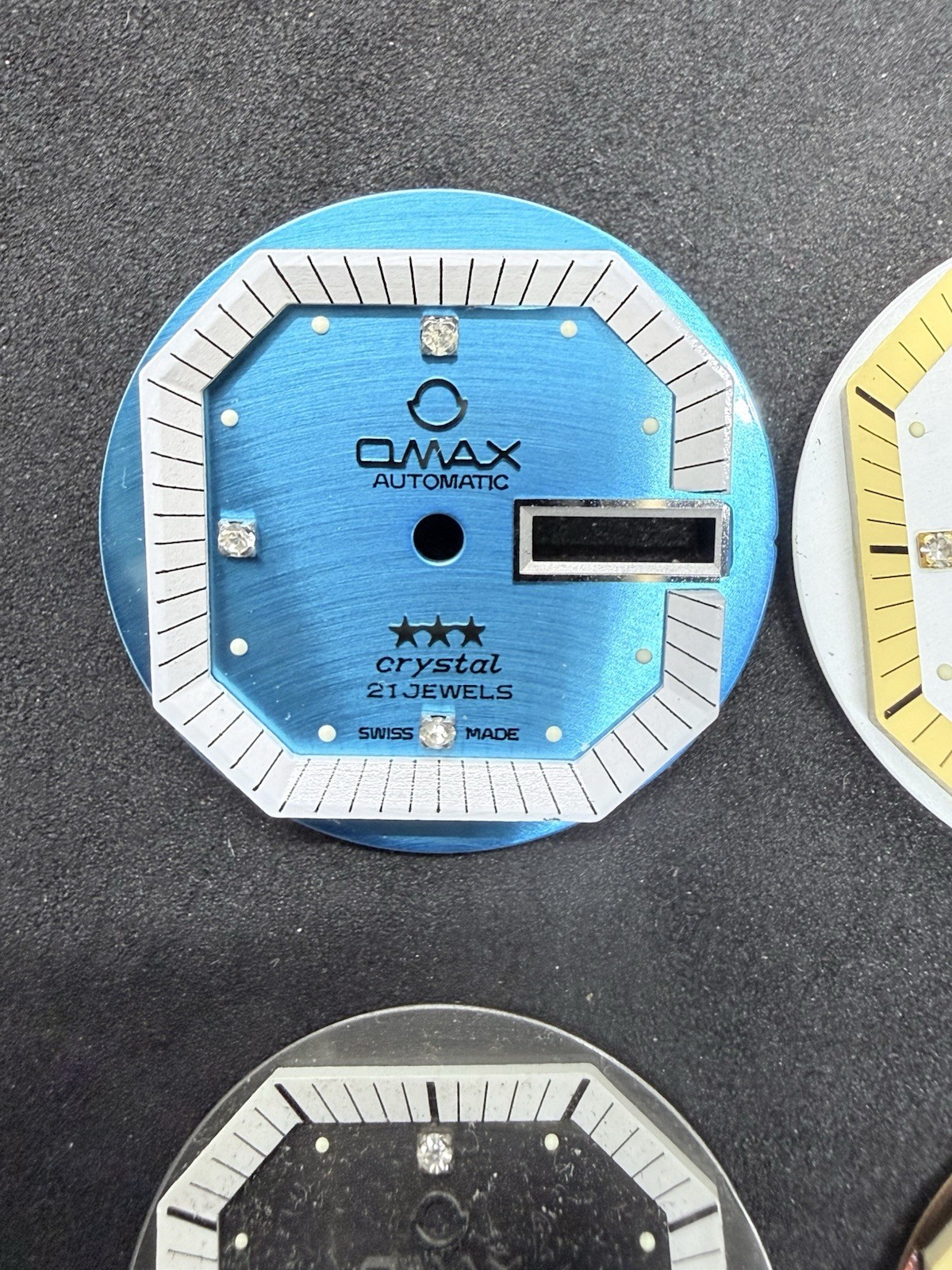 22 Mix Lot OMAX Automatic Day Date for ETA 2879 Ø 28,5 mm watch dial SWISS