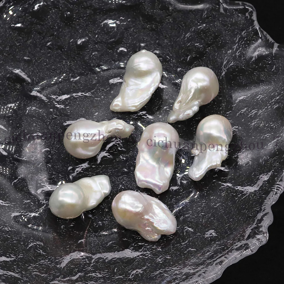 1Pc No Hole Undrilled 15-30mm Natural Freshwater Baroque Keshi Pearl Loose Beads