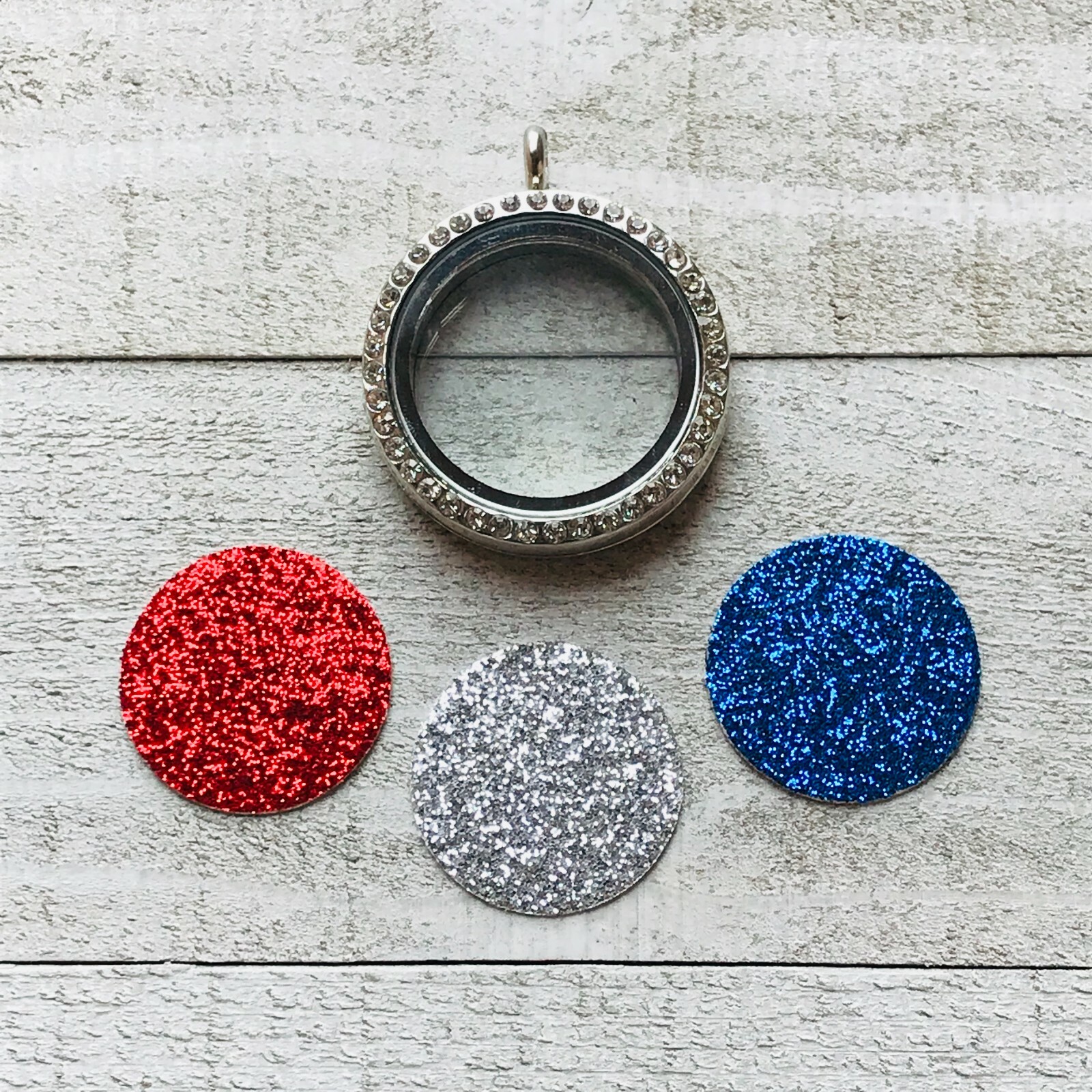 USA Patriotic Flag Ribbon Floating Charms for Glass Lockets