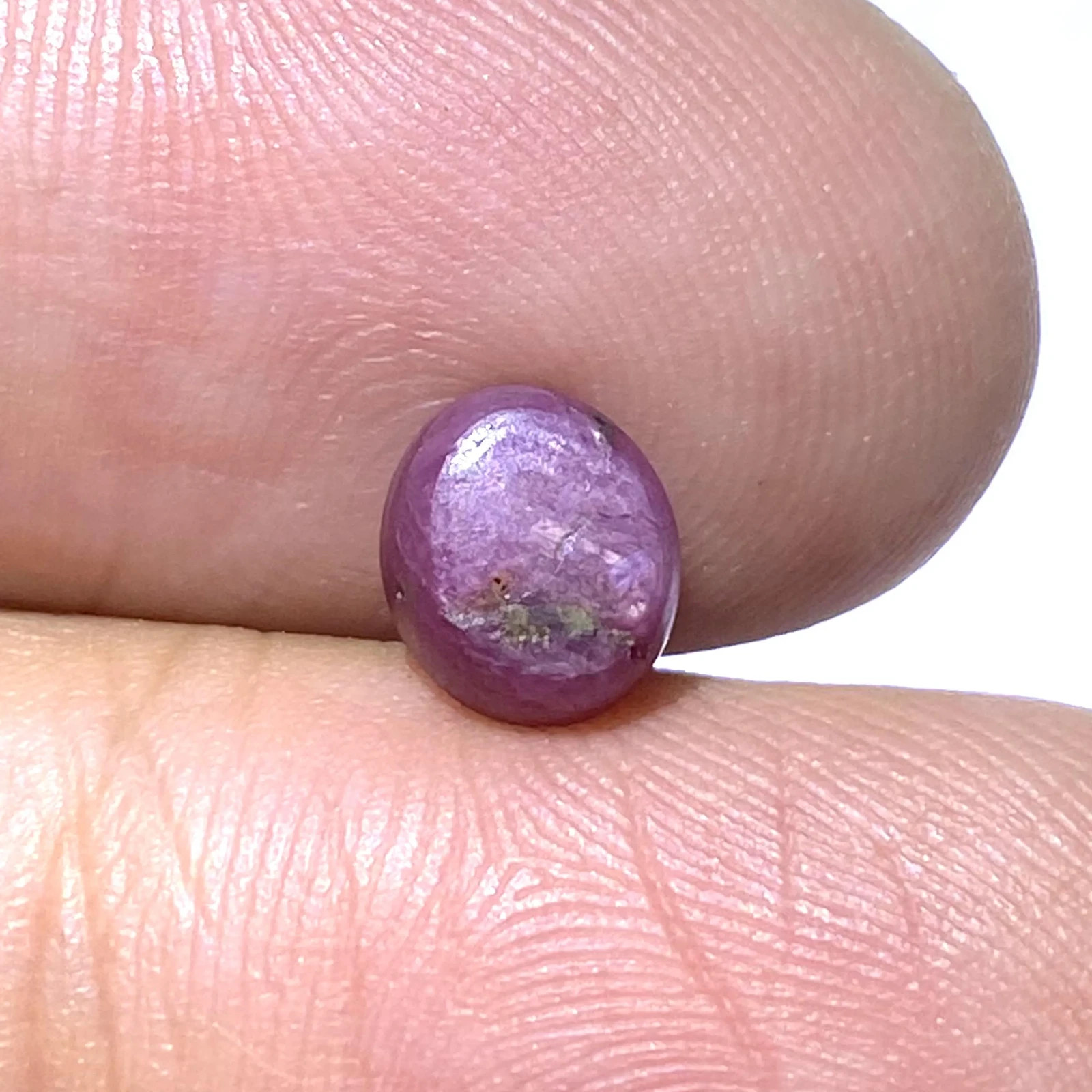 2.3 Cts Natural Six Rare Red Star Ruby Cabochon Gemstone Red Star Ruby Oval