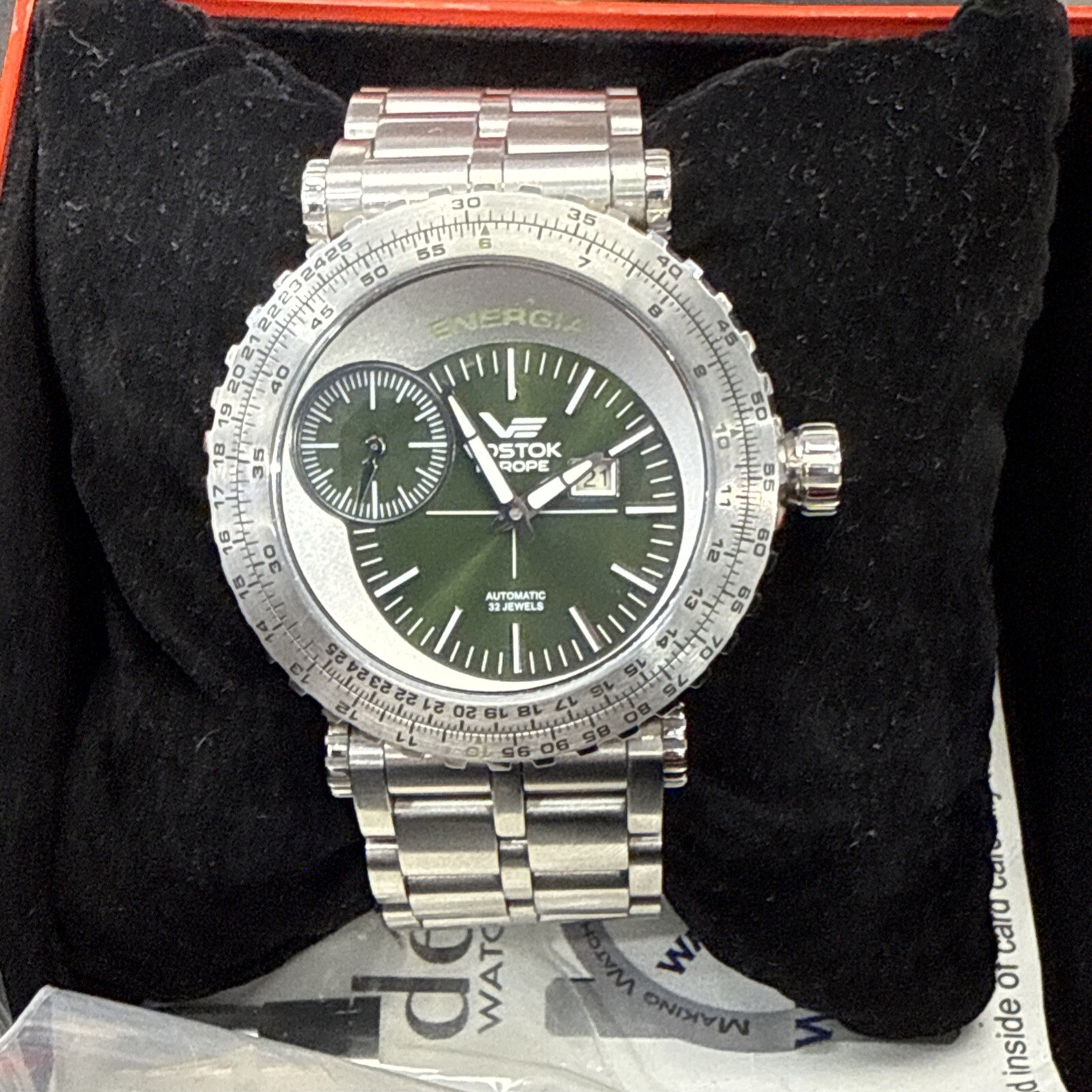 Vostok-Europe Energia Russian Watch Limited Edition Green Dial 182/999