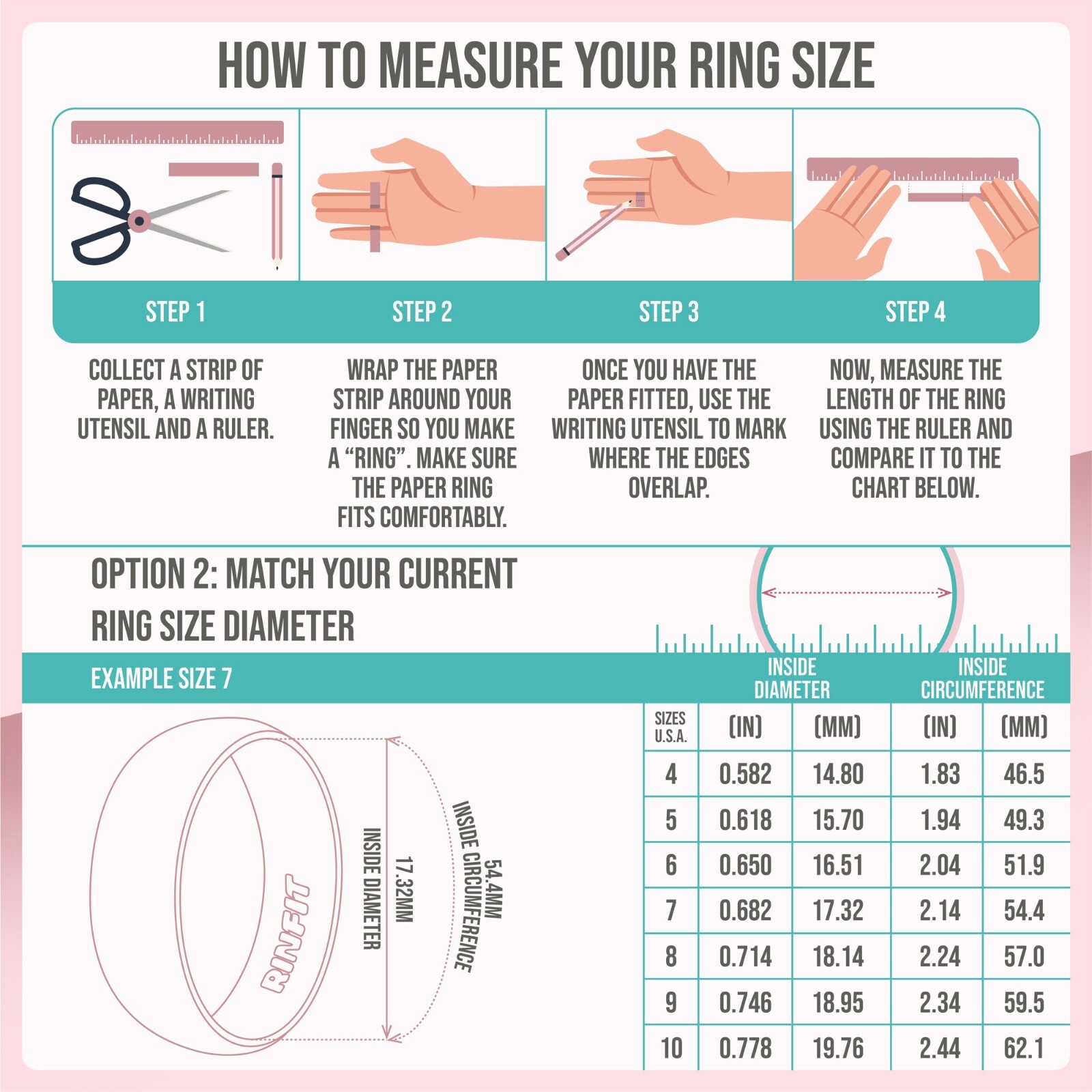 Silicone Wedding Rings for Women by Rinfit. 3 Rings Set Metallic Colors
