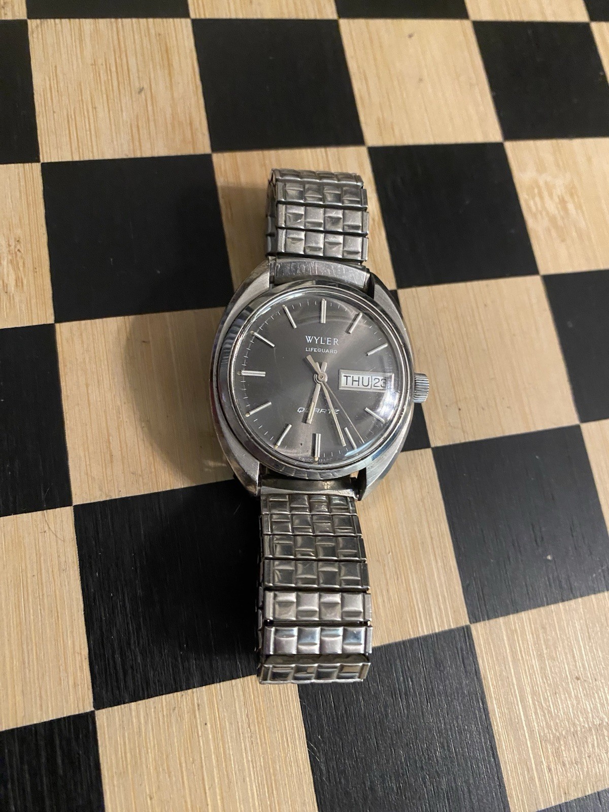 Vintage Wyler Lifeguard Men’s Quartz Day Date Watch