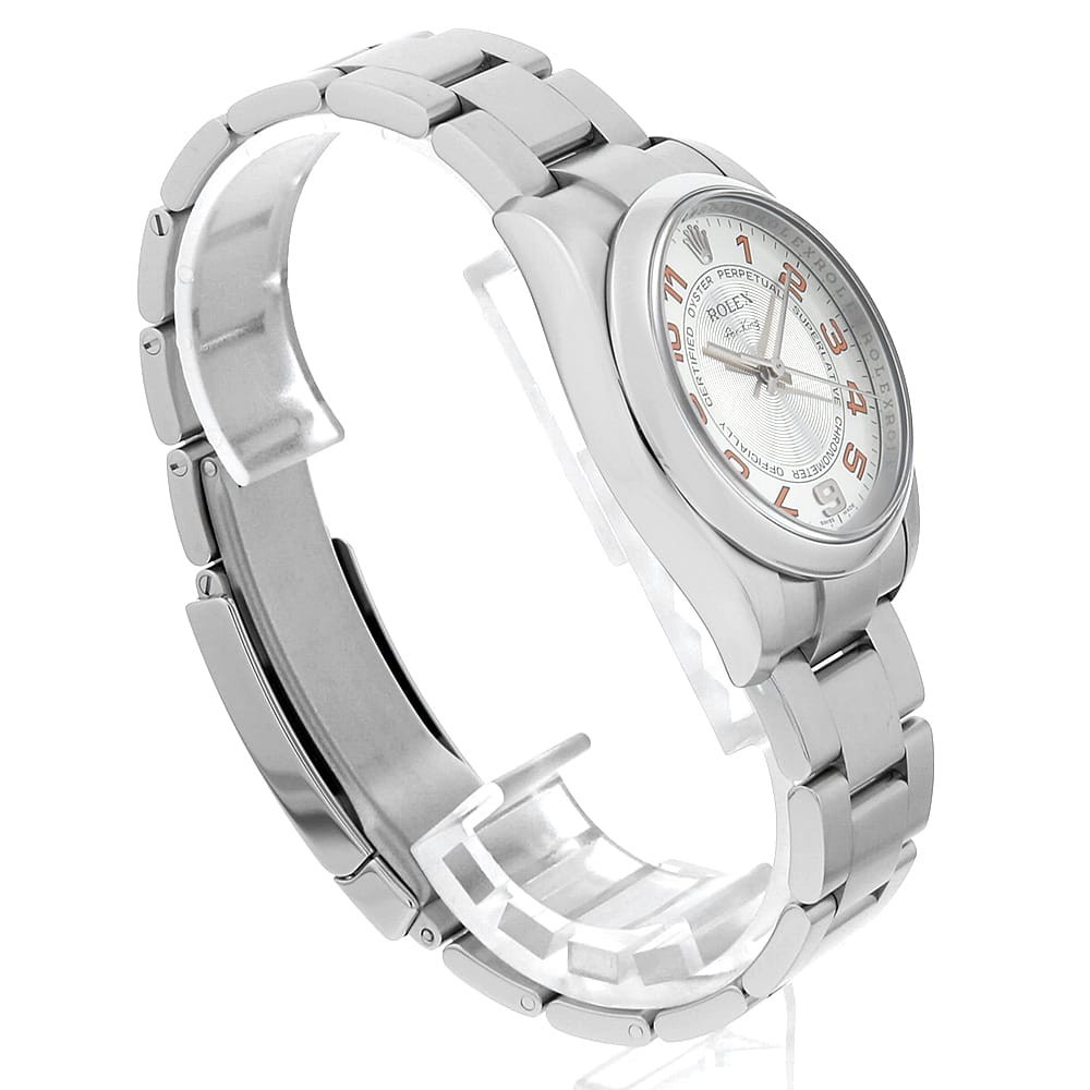 ROLEX Air king 114200 Silver Concentric Orange Arabia M Number second hand mens