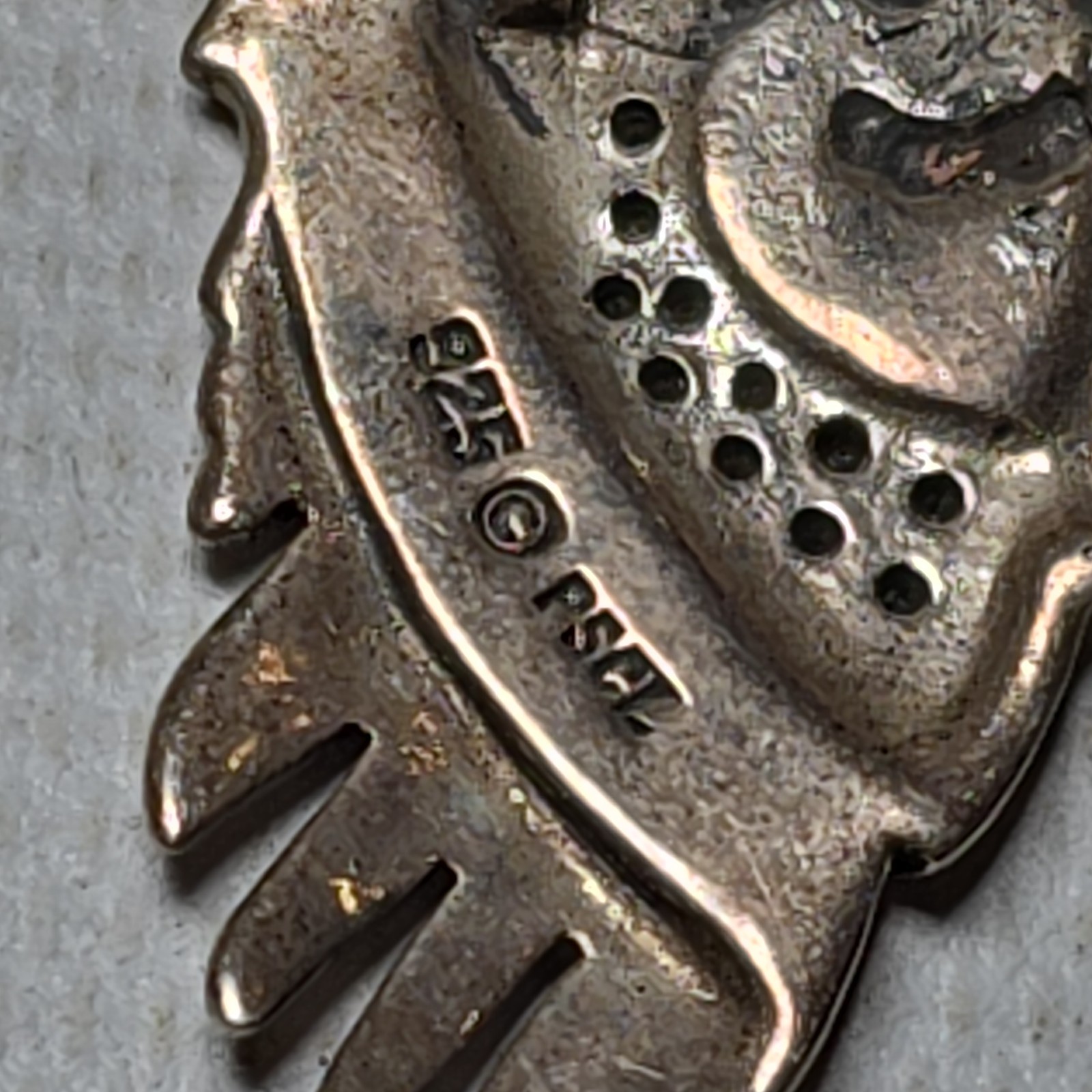 Peter Stone Co. Limited CZ, Enamel, Sterling Silver Flying Celtic Raven Pendant