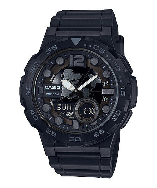 Casio – AEQ100W-1BV – Men’s Quartz Analog-Digital Resin Watch – Black