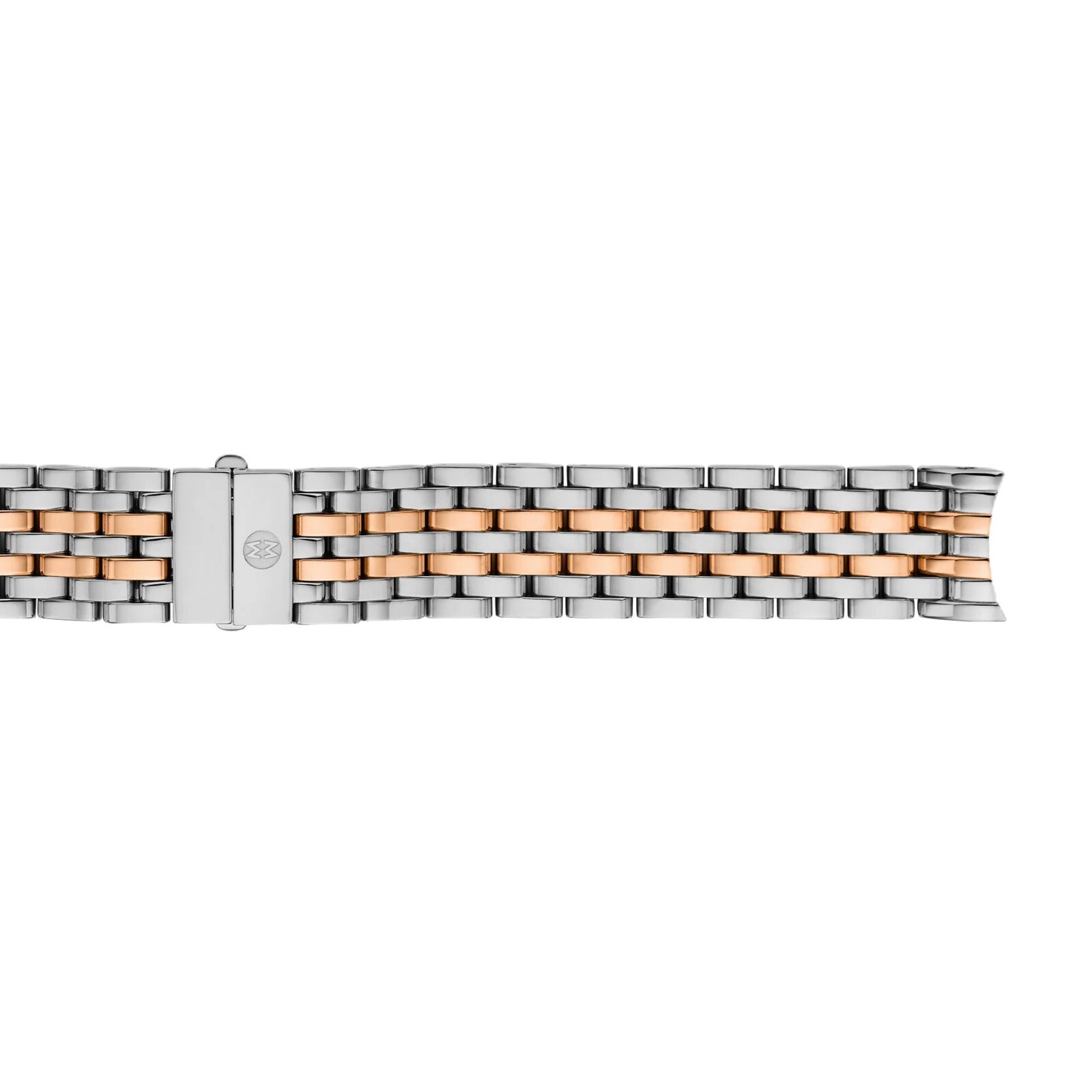 New Michele Serein Mid 16mm 18K Rose Gold Plated Two Tone Bracelet MS16DH315750