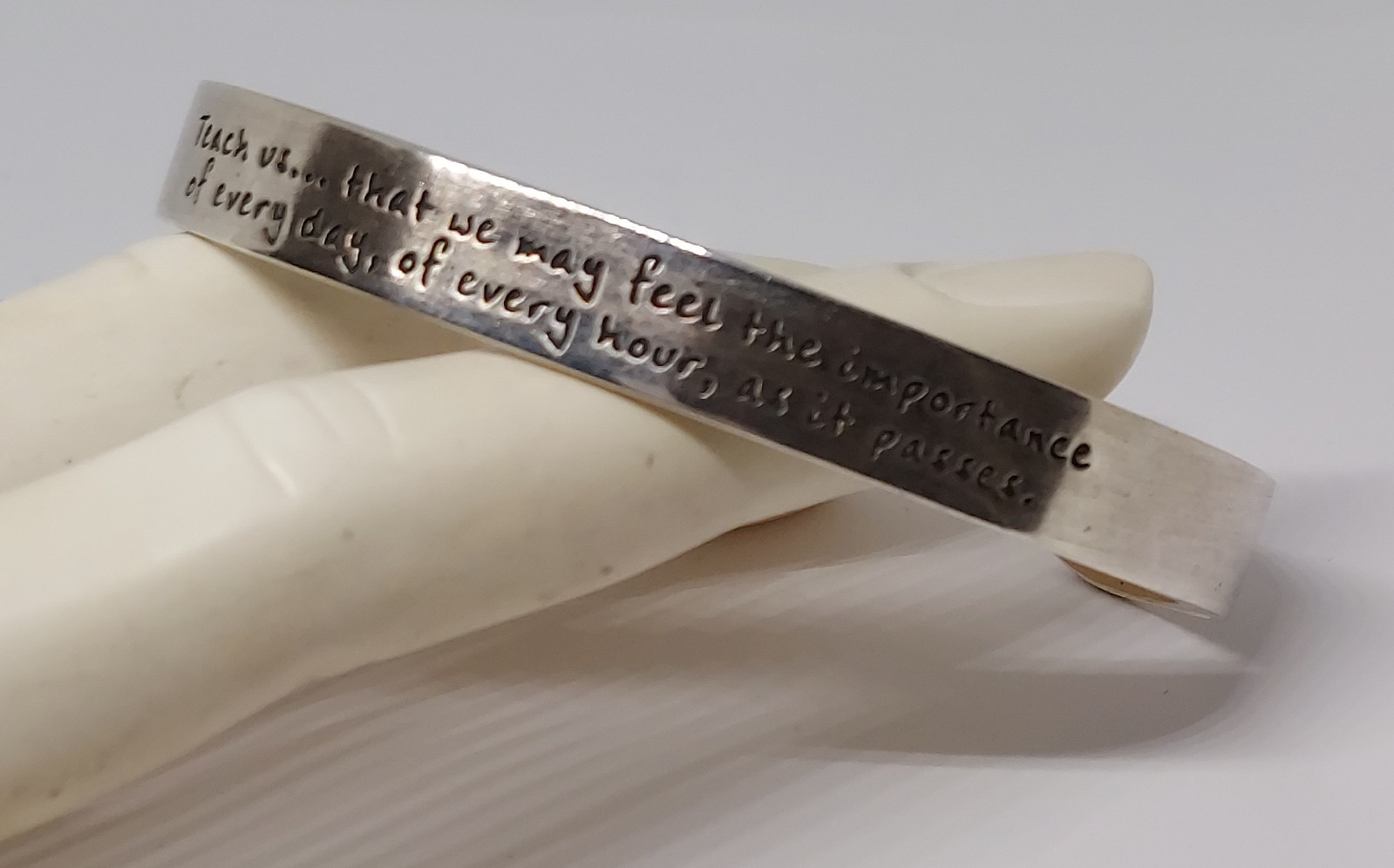 Laurel Elliott dvb Jane Austen Teach Us Cuff Sterling Silver Bracelet