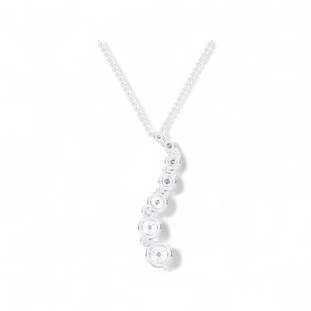 1.50 Ct F VS Round Lab Grown Diamond Pendant 14k Yellow Gold Certified