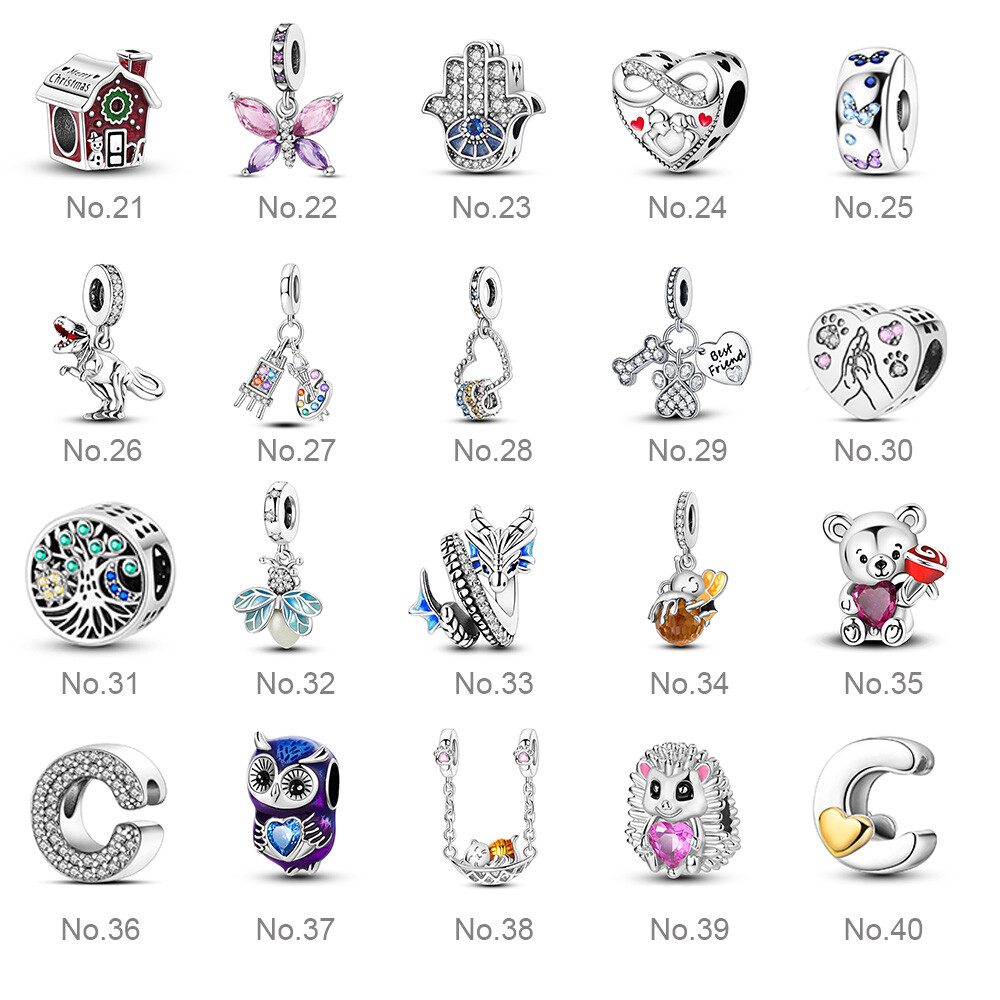 Optional Heart Butterfly Charm CZ For Women Bracelet Necklace 925 Silver Plated