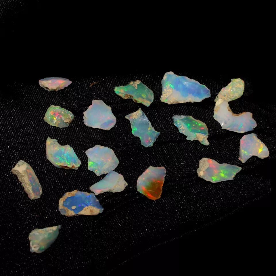 Dry Opal Rough Lot 10 Pieces Natural Ethiopian Welo Opal Raw AAA cut grade rough