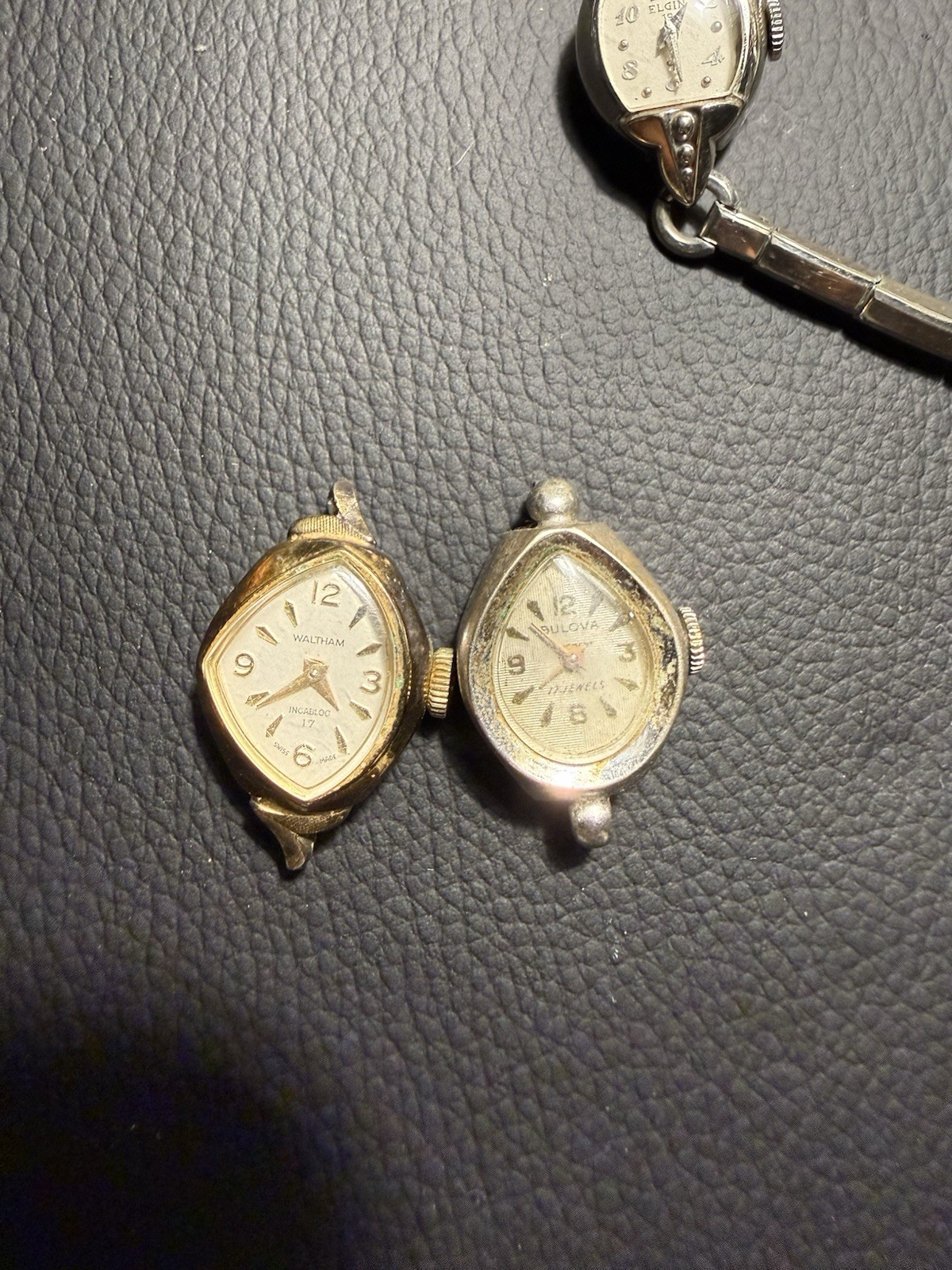 Vintage Women’s watch lot 6- Bulova, Waltham, Elgin, Helbros, Banner. Some 10KGF