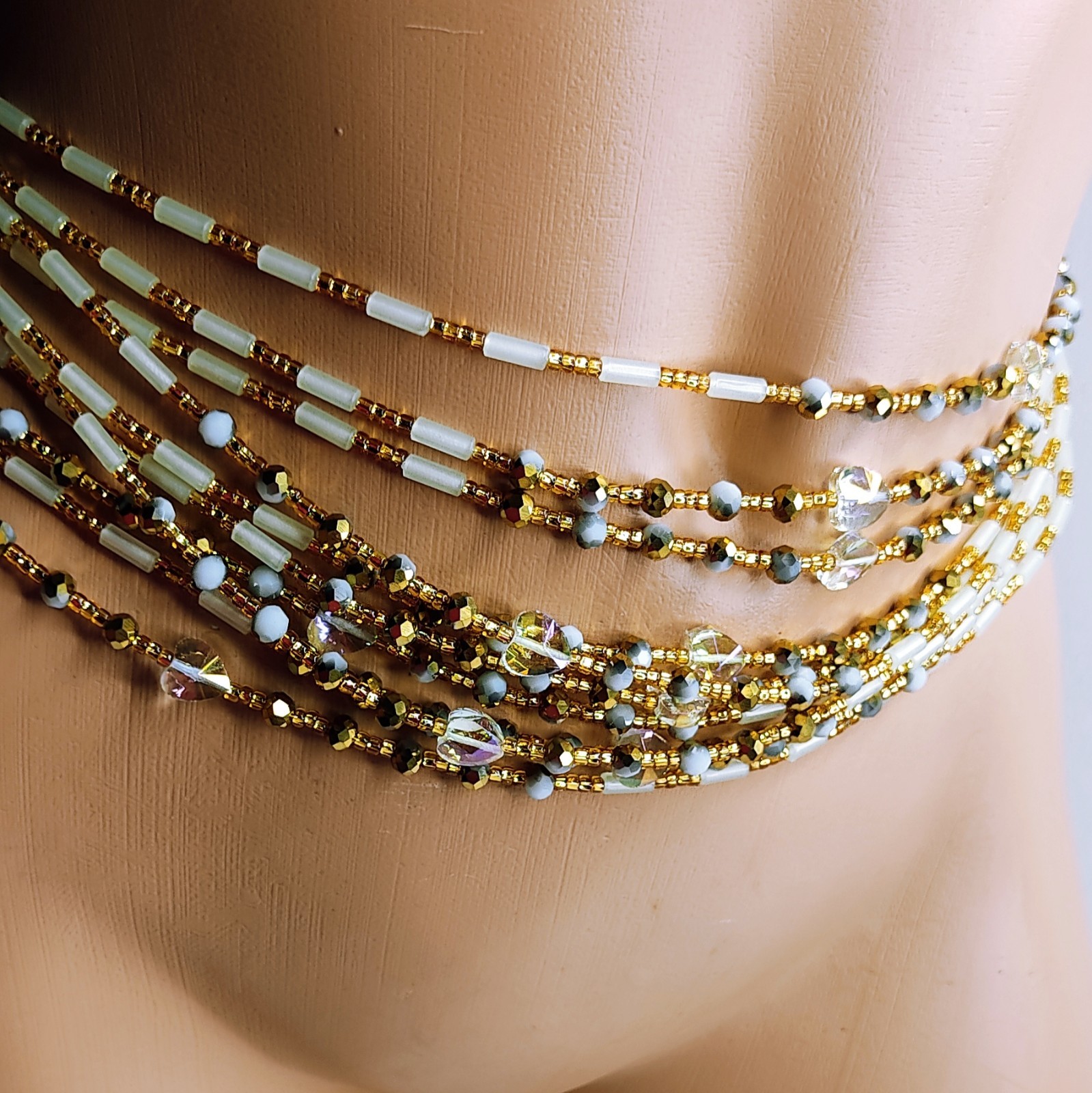 1 Piece Glow in the Dark waistbead Tie on 50 inche Women Adornment Body jewelry