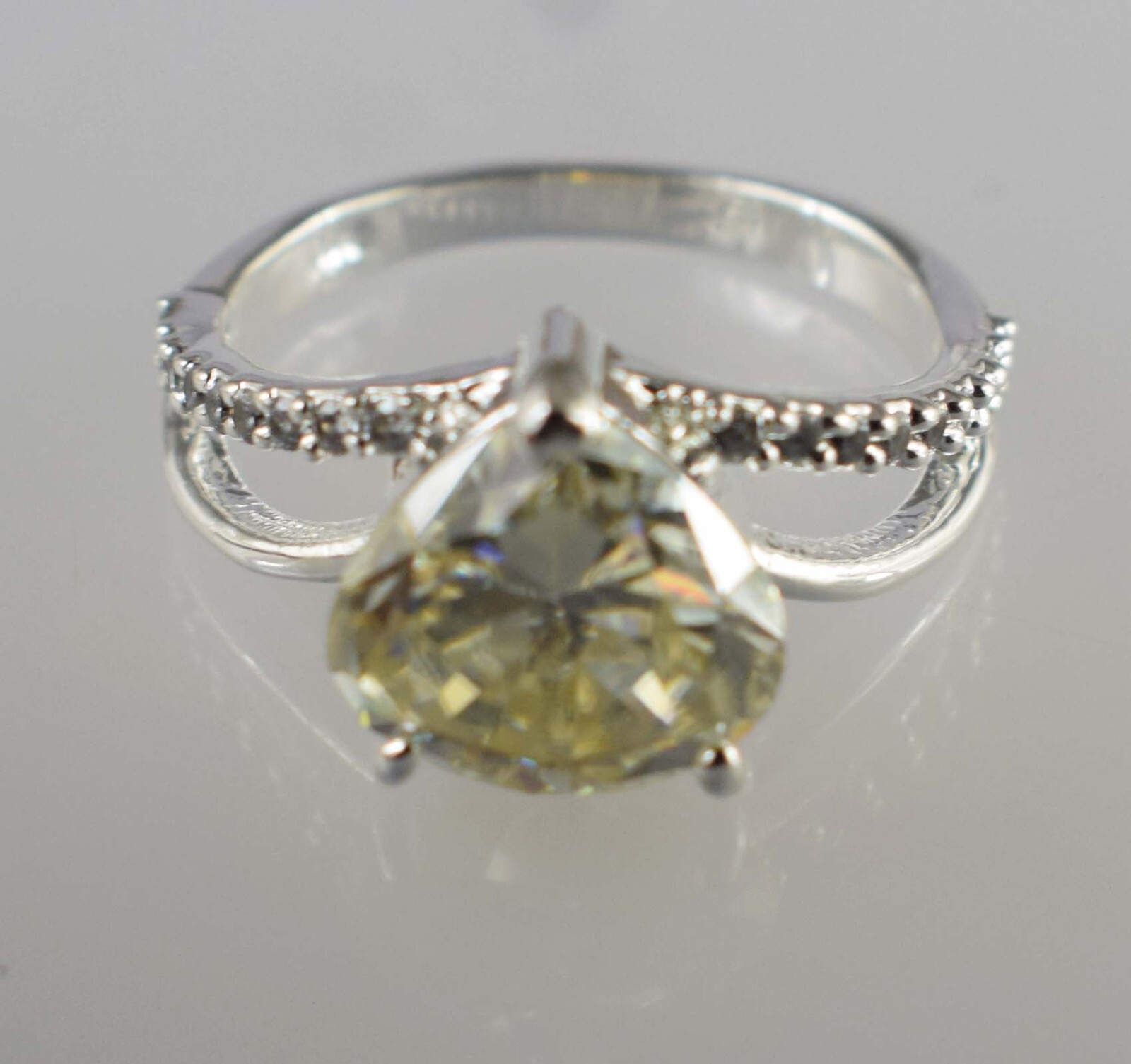 9.05 Ct Champagne Diamond Solitaire Pear Cut 11 x 10 mm Certified Women Ring
