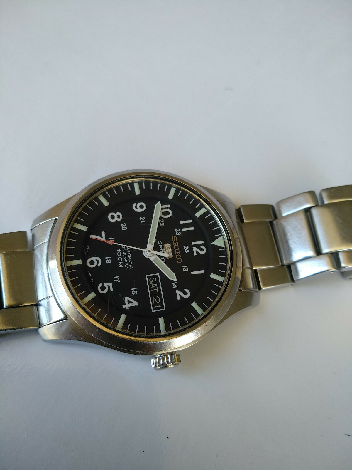 Seiko Automatic 7S36-03J0 5 Sports 23Jewels 42mm Men’s Watch_22