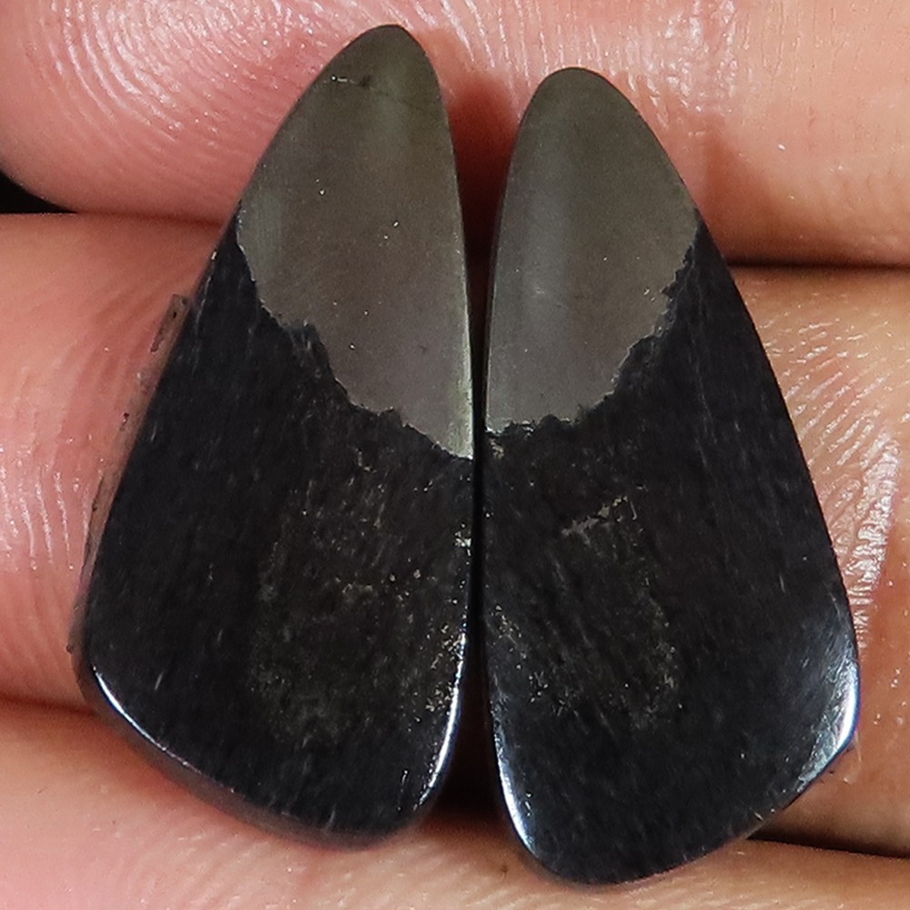 100% Natural Apache Gold Pair Cabochon Loose Gemstone 26.20 Cts 11x26x3 mm LP173
