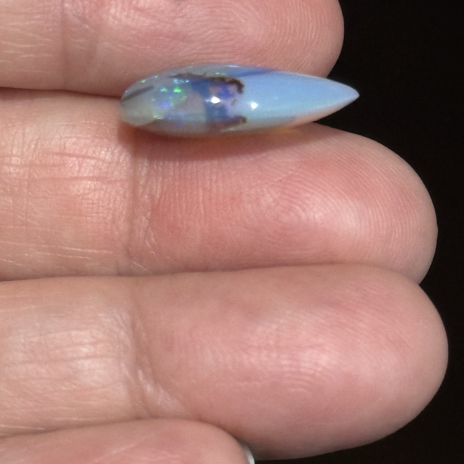 6.25ct 19×12.8×5.7mm Unique Ethiopian Welo Opal Pear Shaped Cabochon Gem