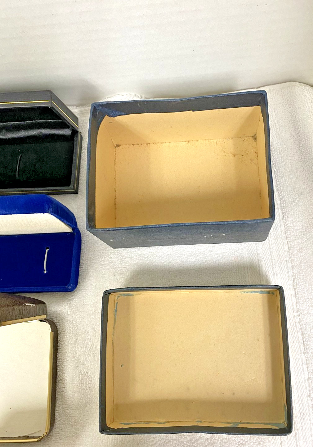 17 Vintage Jewelry Presentation Gift Boxes Ring Bracelet Watch Mixed Sizes